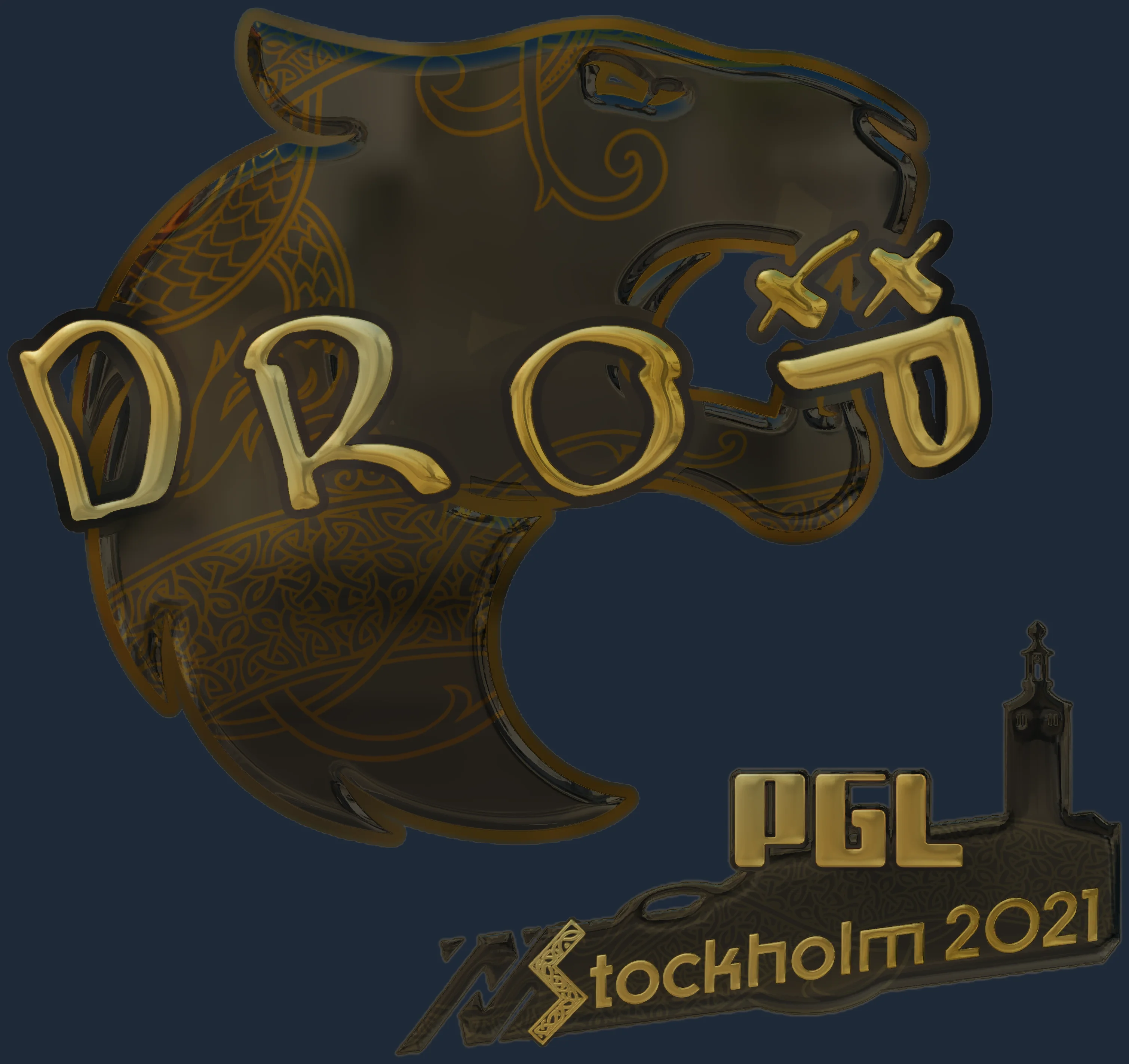 Sticker | drop (Gold) | Stockholm 2021 Image