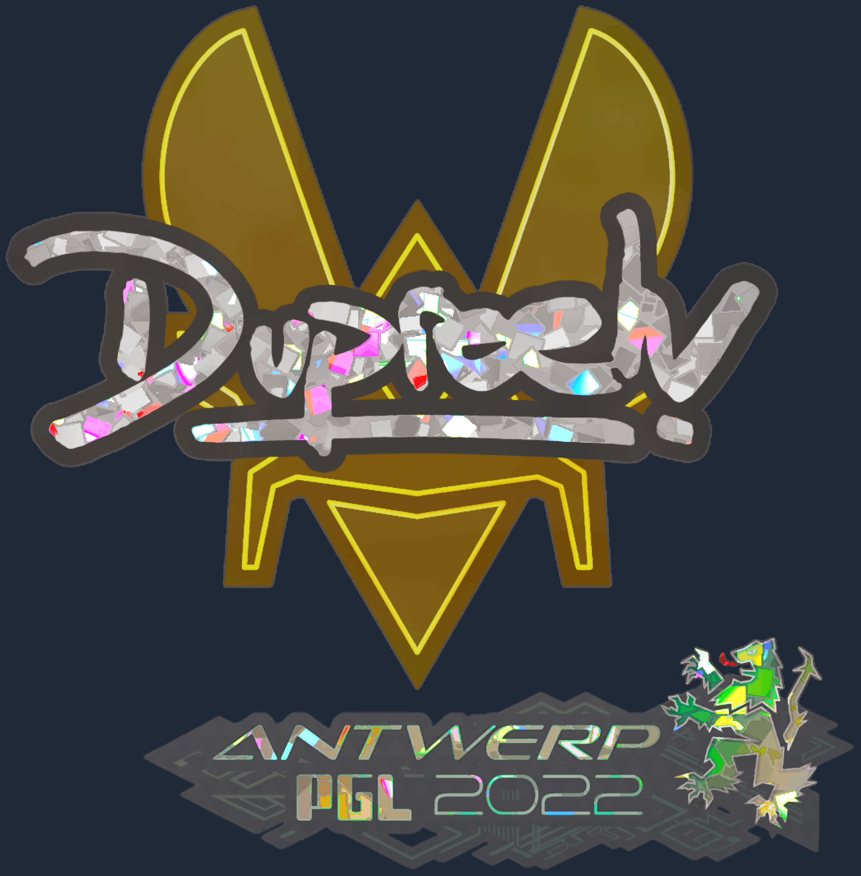 Sticker | dupreeh (Glitter) | Antwerp 2022 Screenshot