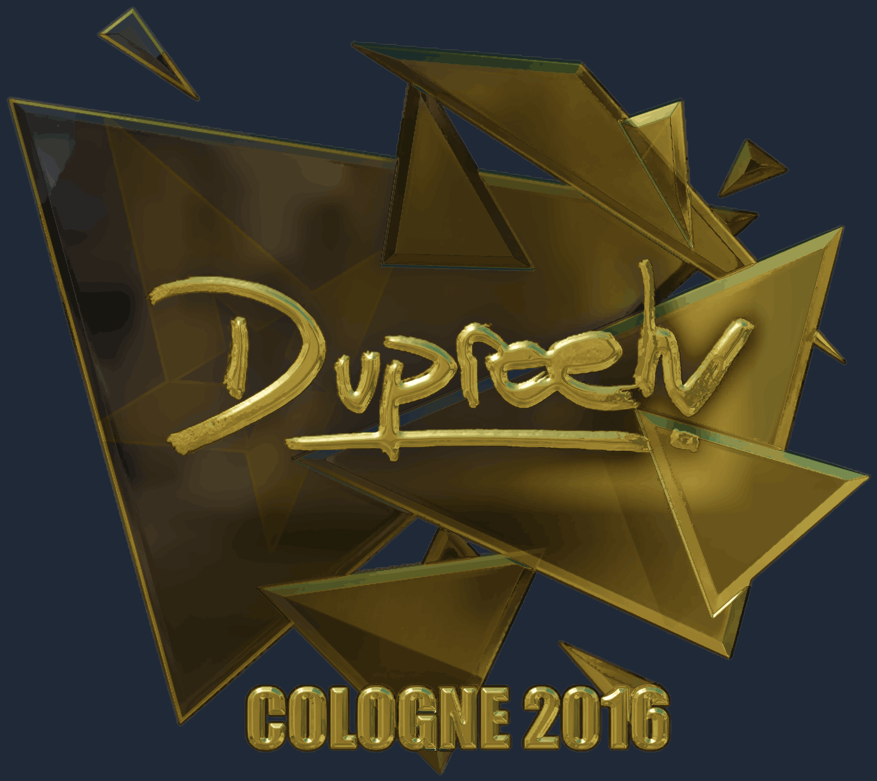Sticker | dupreeh (Gold) | Cologne 2016 Image