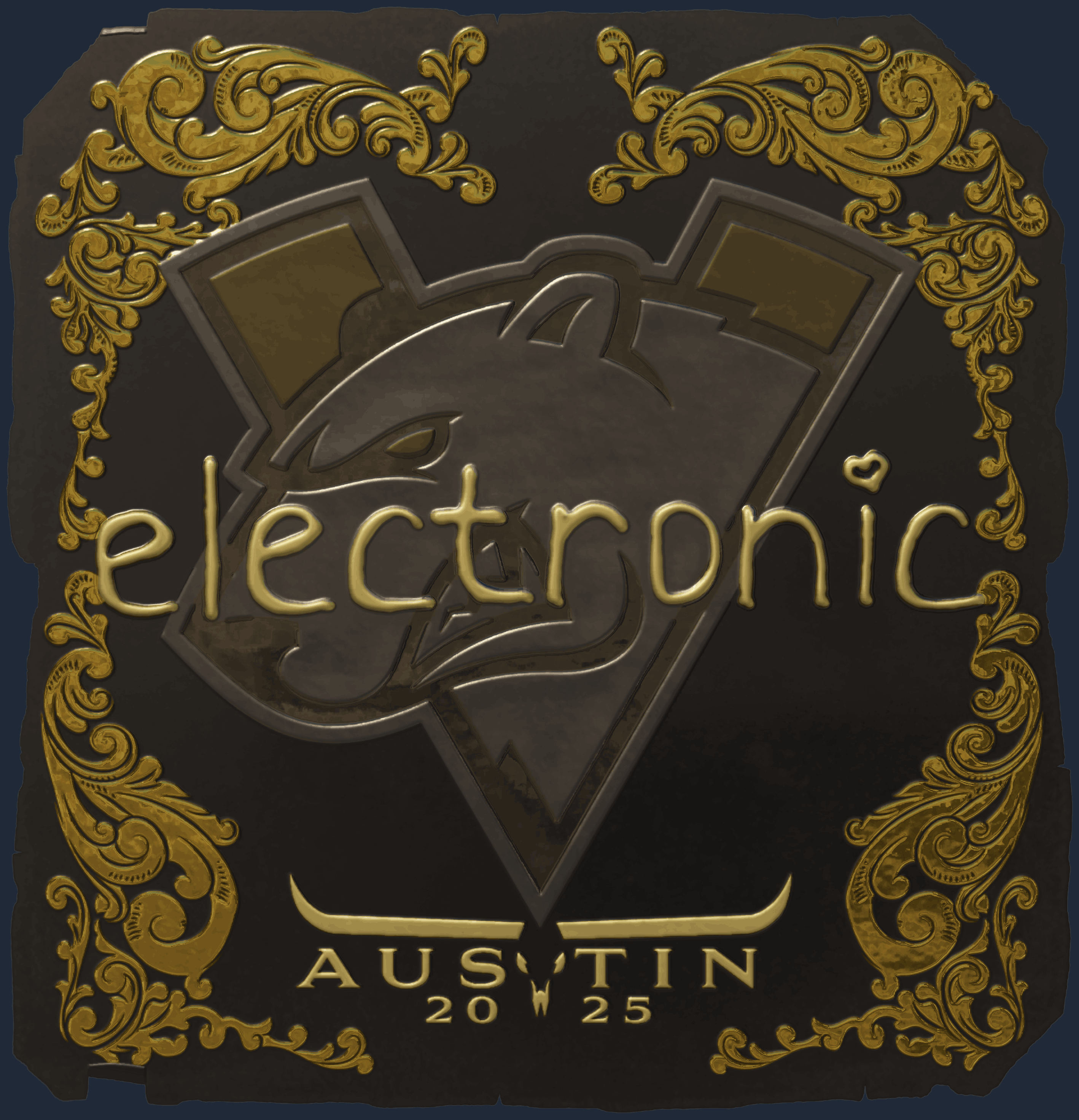 Sticker | electronic (Gold) | Austin 2025 Image