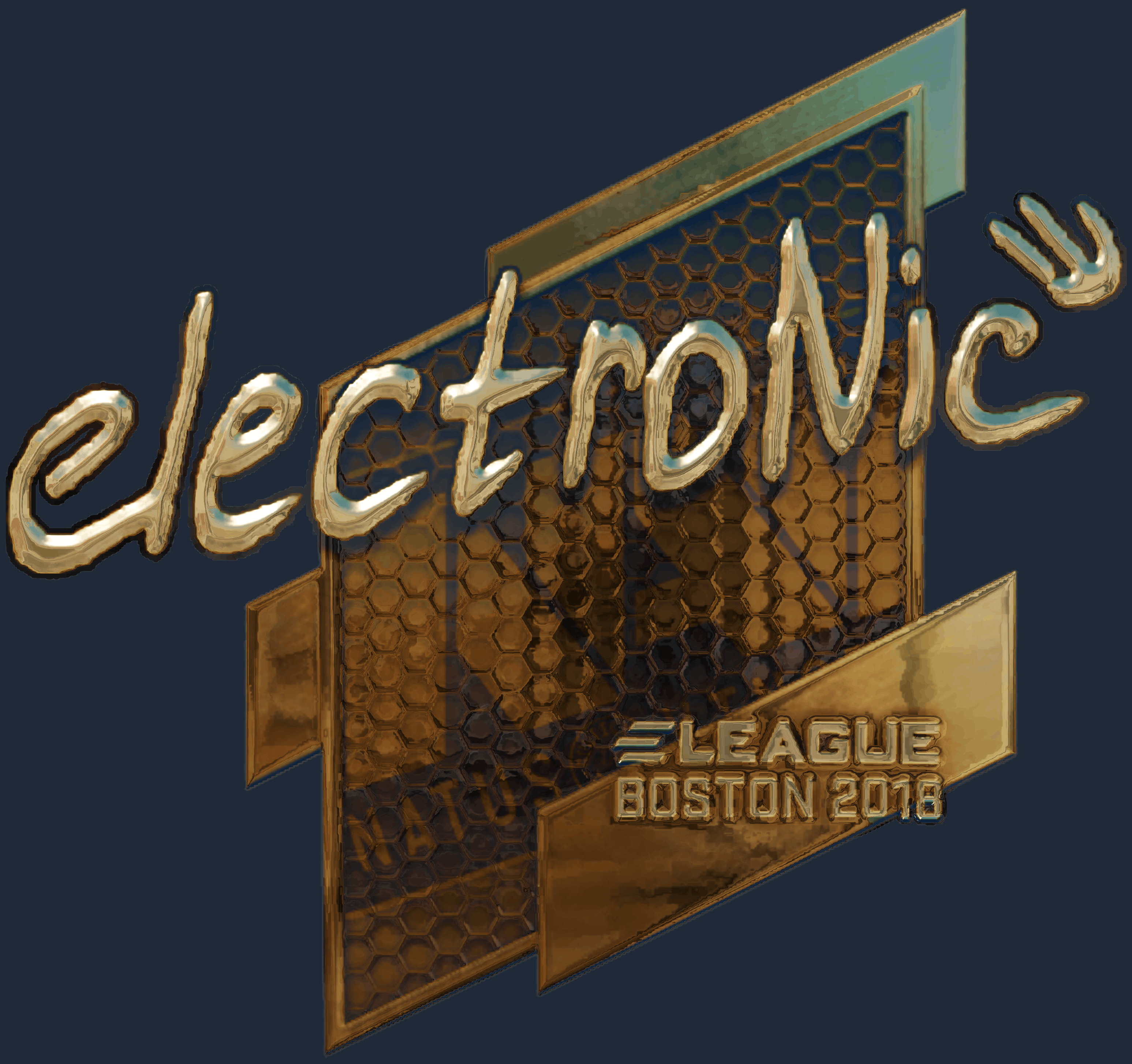 Sticker | electronic (Gold) | Boston 2018 Image