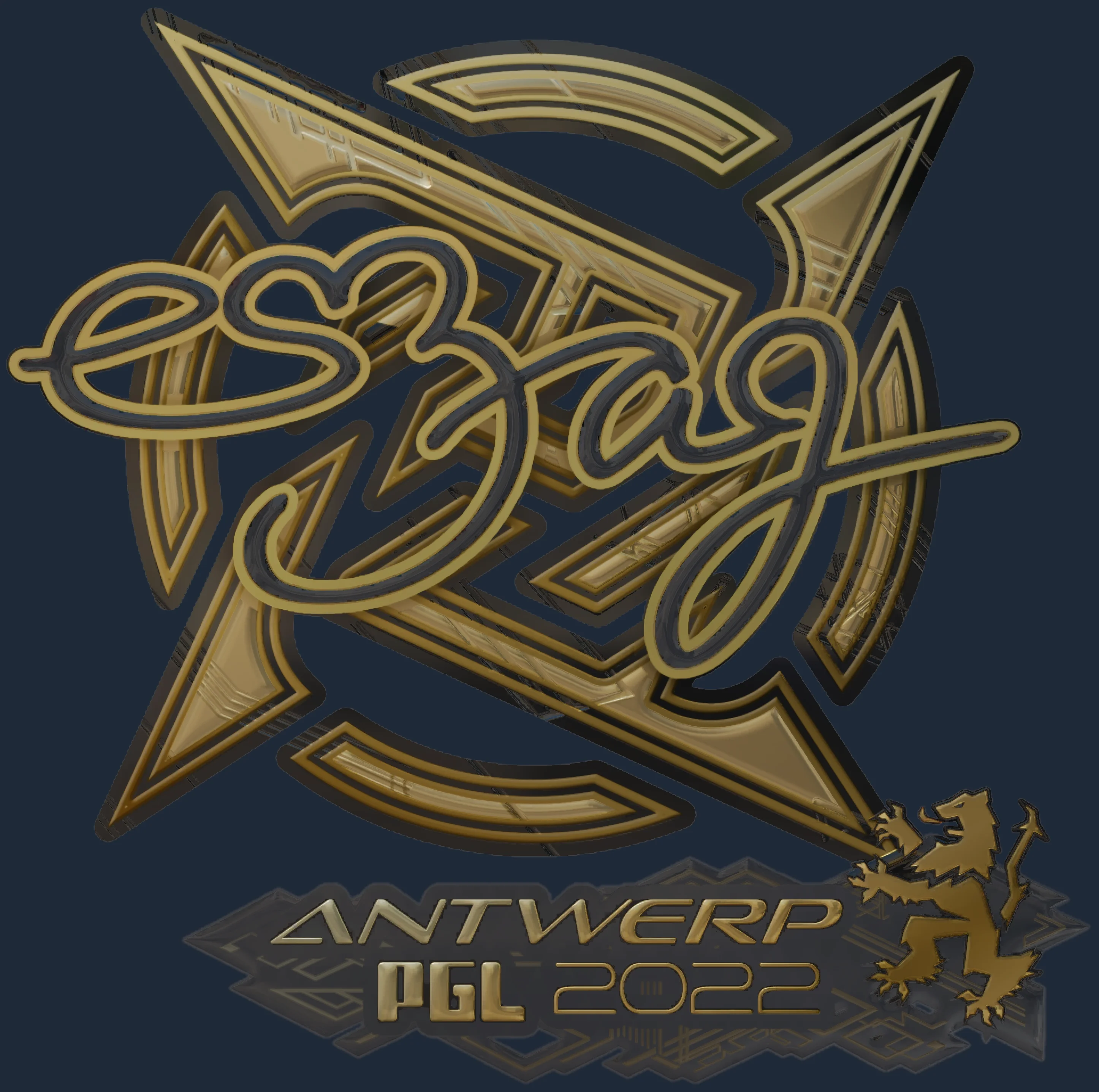 Sticker | es3tag (Gold) | Antwerp 2022 Image