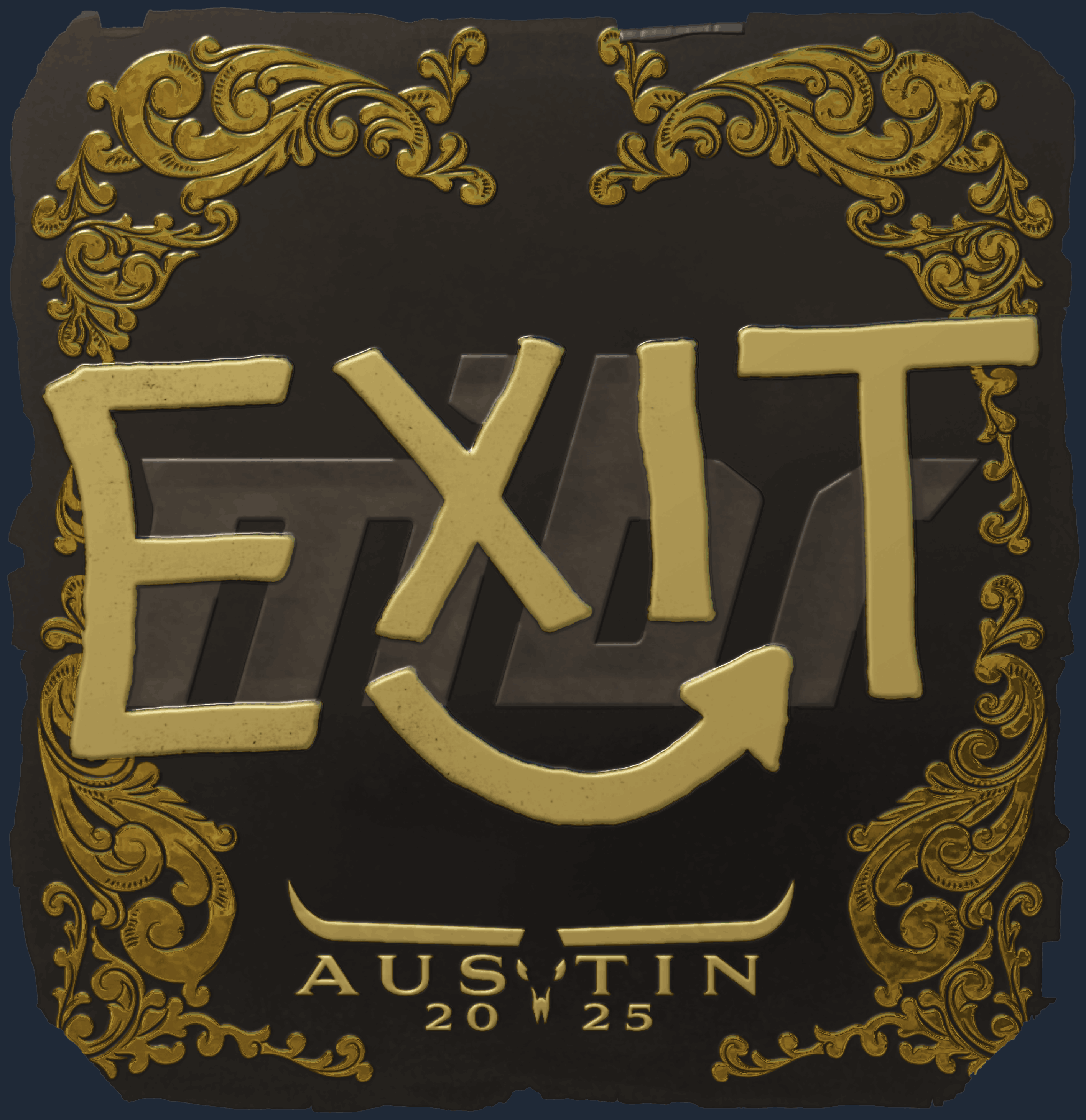 Sticker | exit (Gold) | Austin 2025 Image