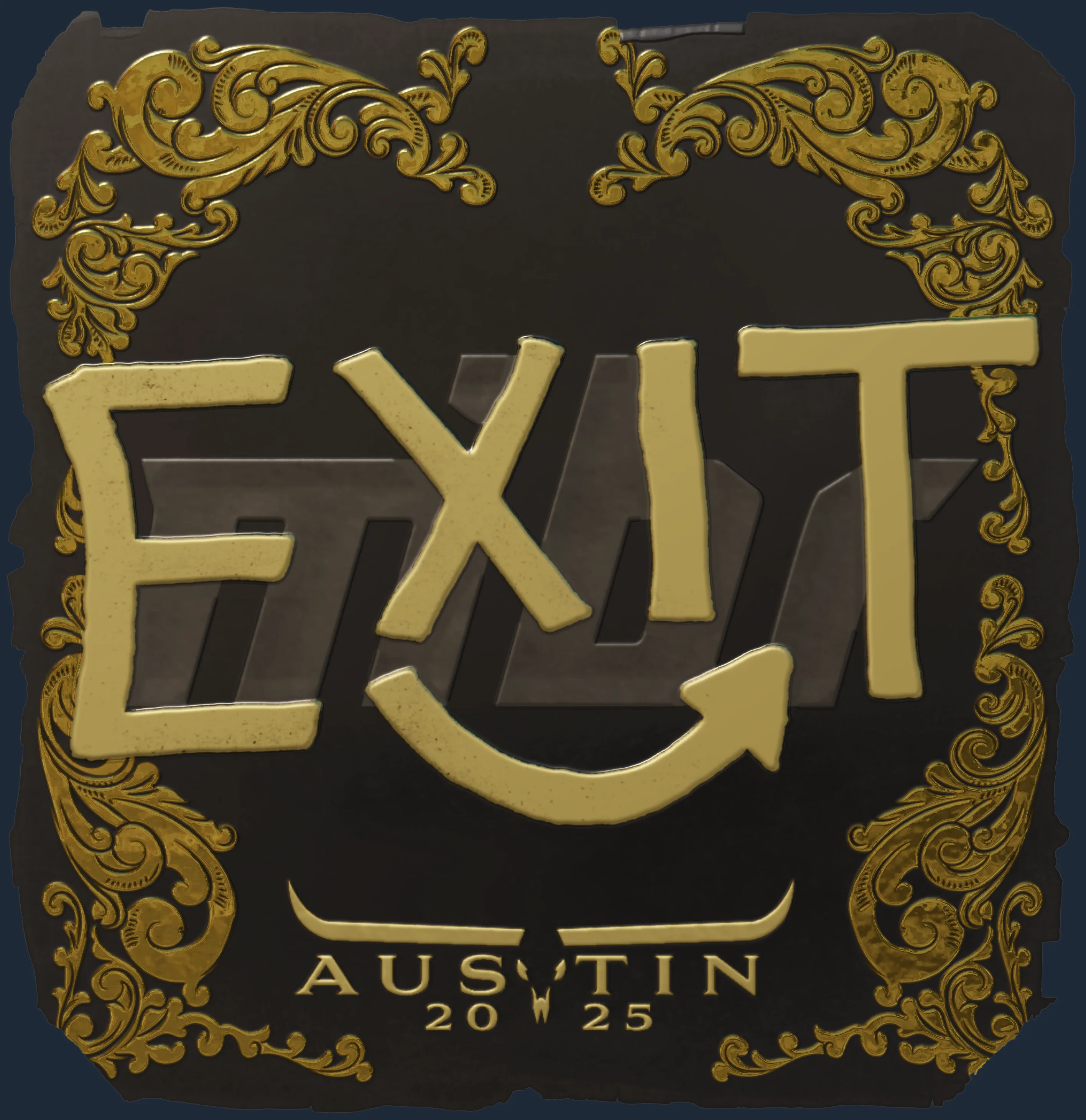 Sticker | exit (Gold) | Austin 2025 Image