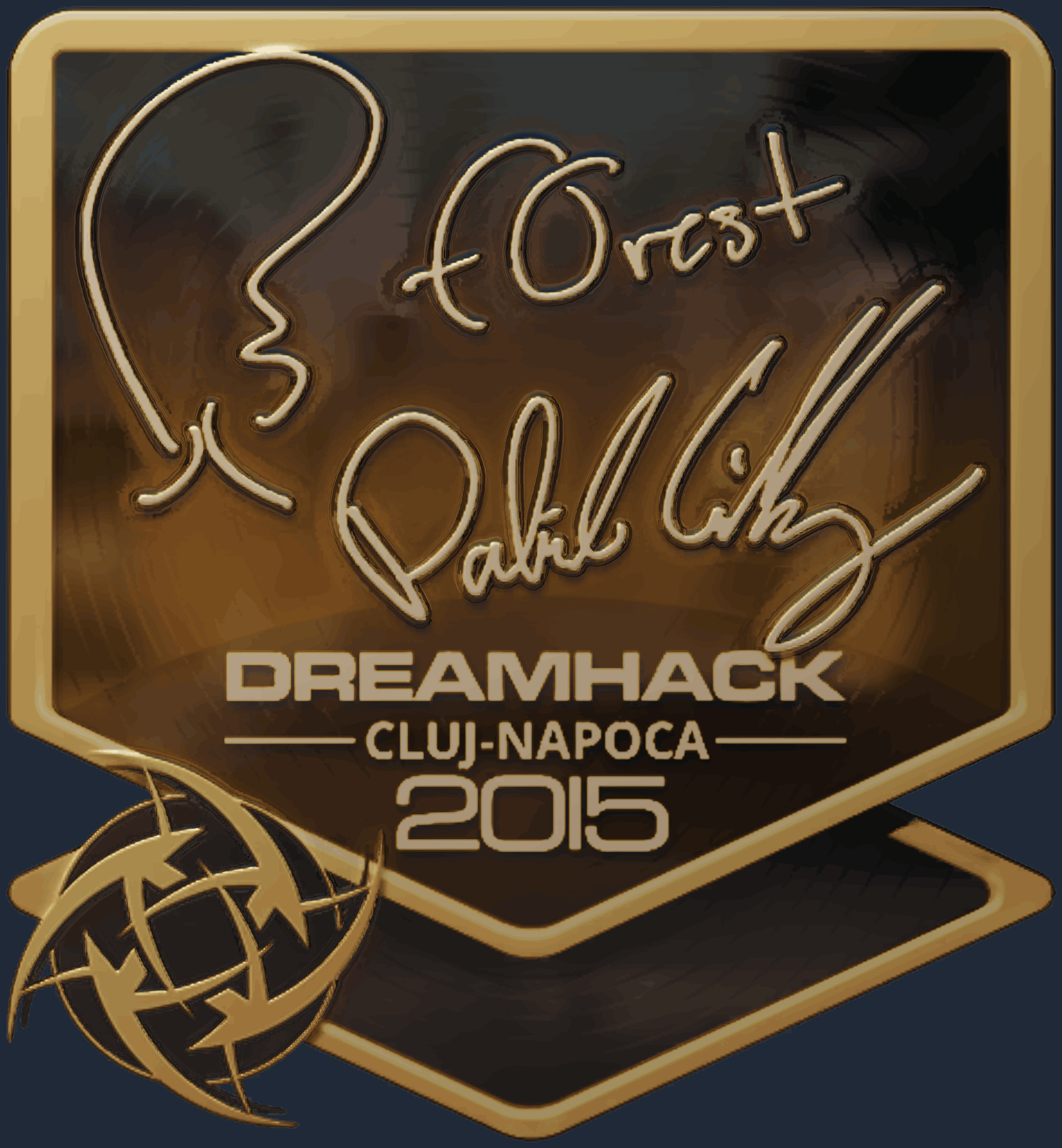 Sticker | f0rest (Gold) | Cluj-Napoca 2015 Image