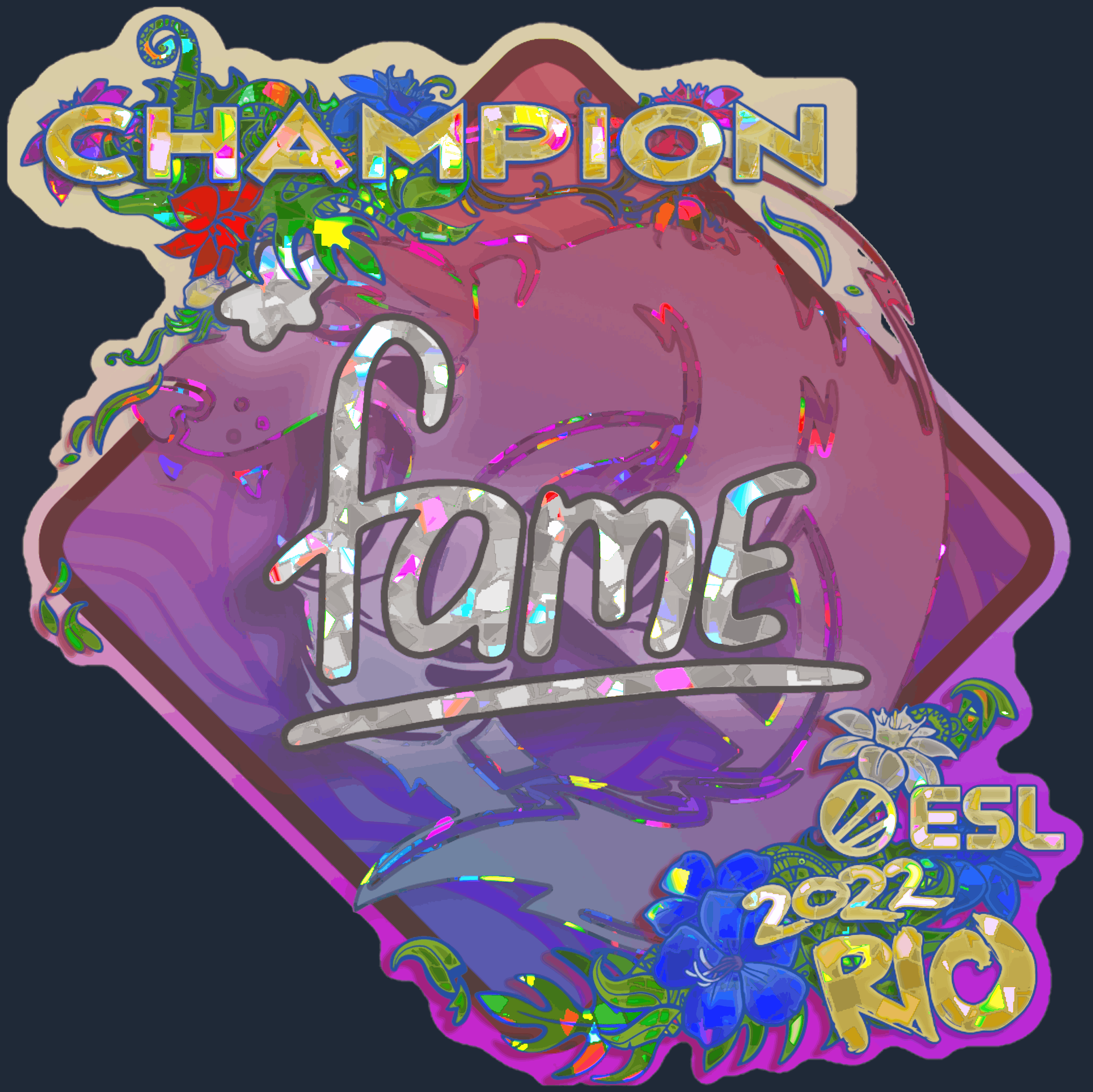 Sticker | fame (Glitter, Champion) | Rio 2022 Image
