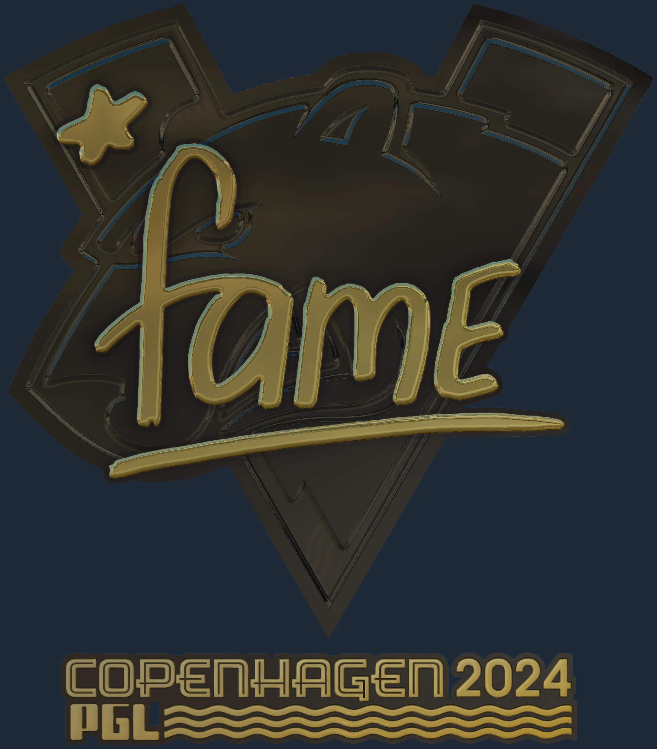 Sticker | fame (Gold) | Copenhagen 2024 Image