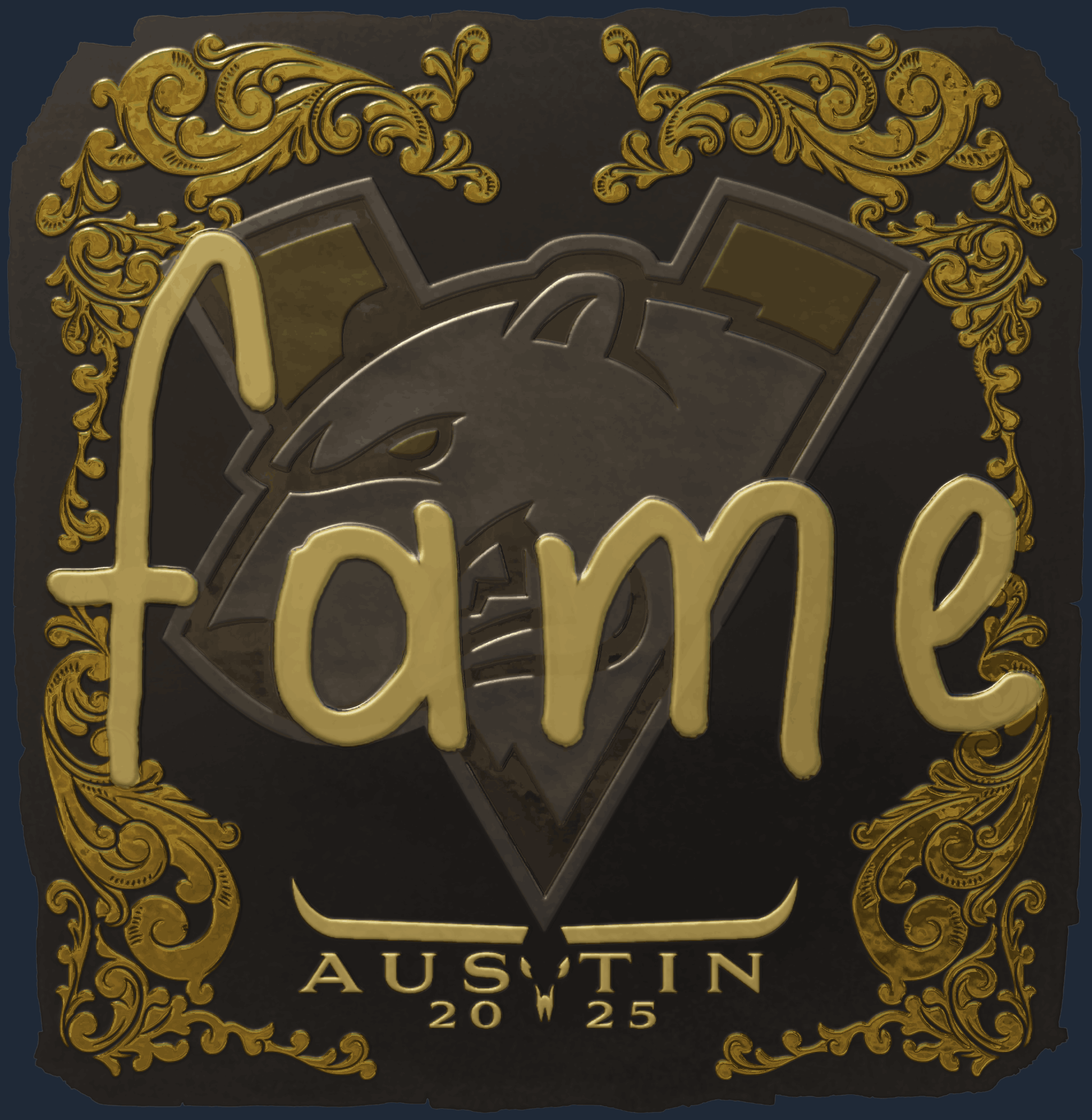 Sticker | fame (Gold) | Austin 2025 Image