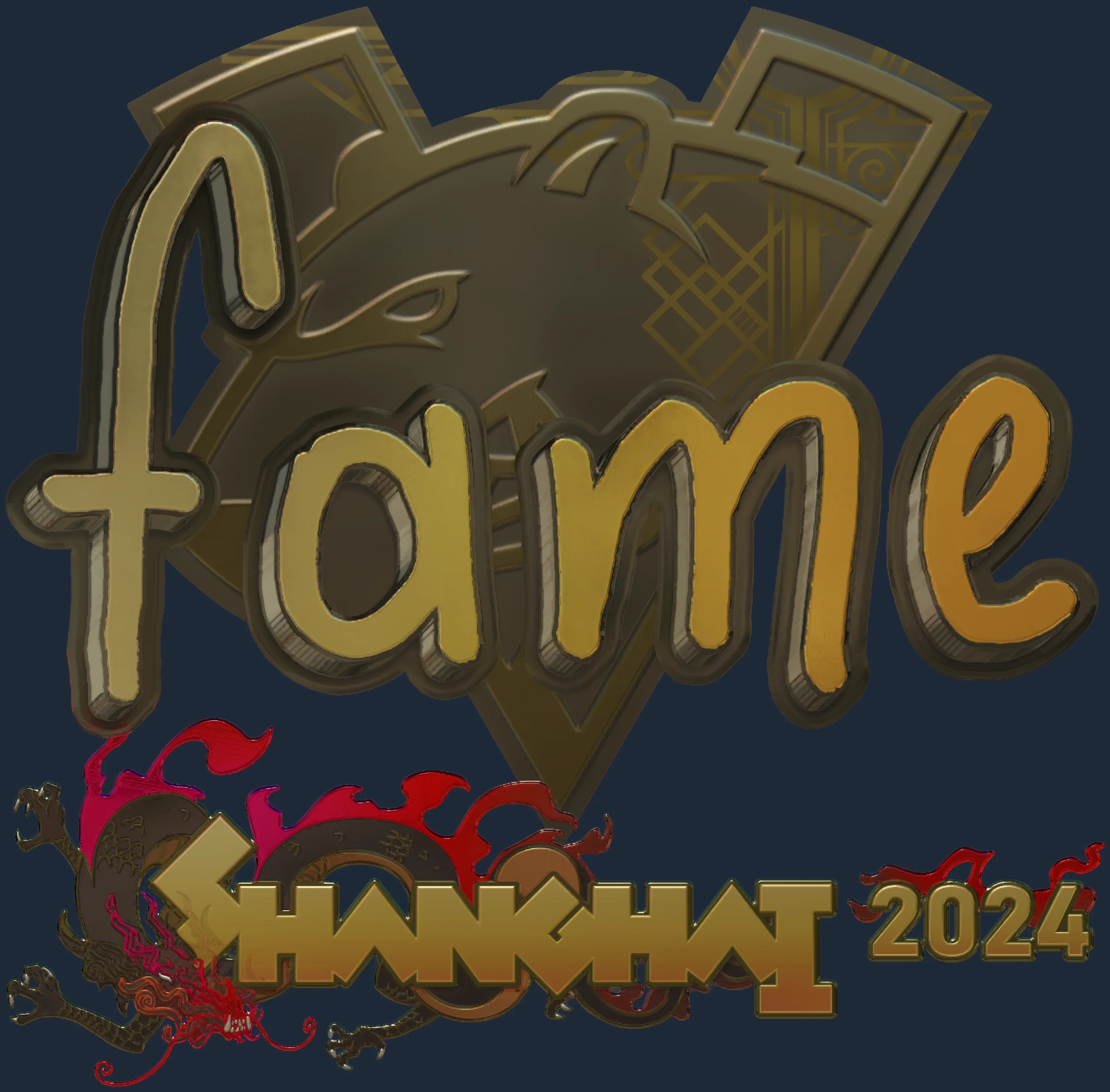 Sticker | fame (Gold) | Shanghai 2024 Image