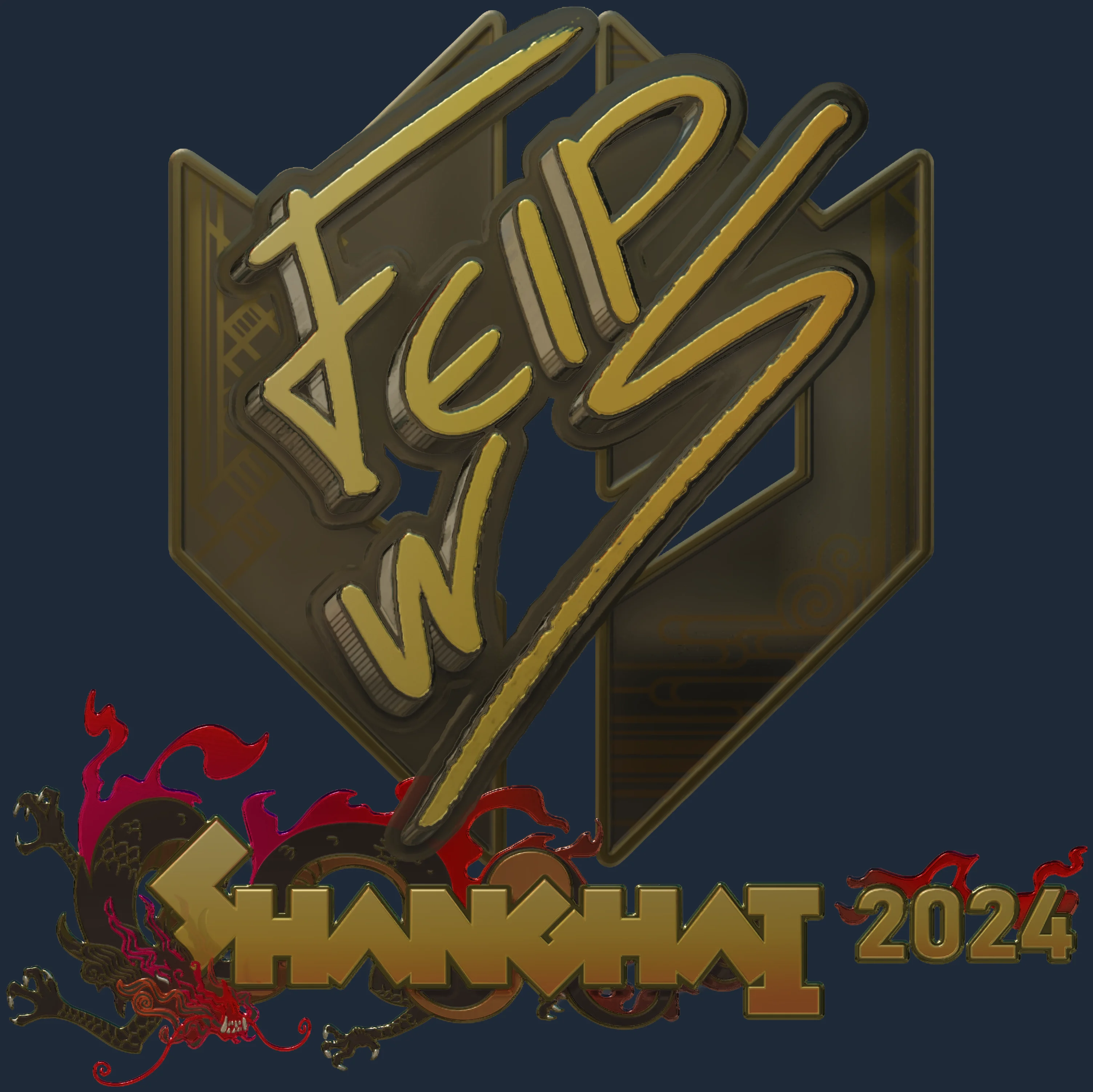 Sticker | felps (Gold) | Shanghai 2024 Image