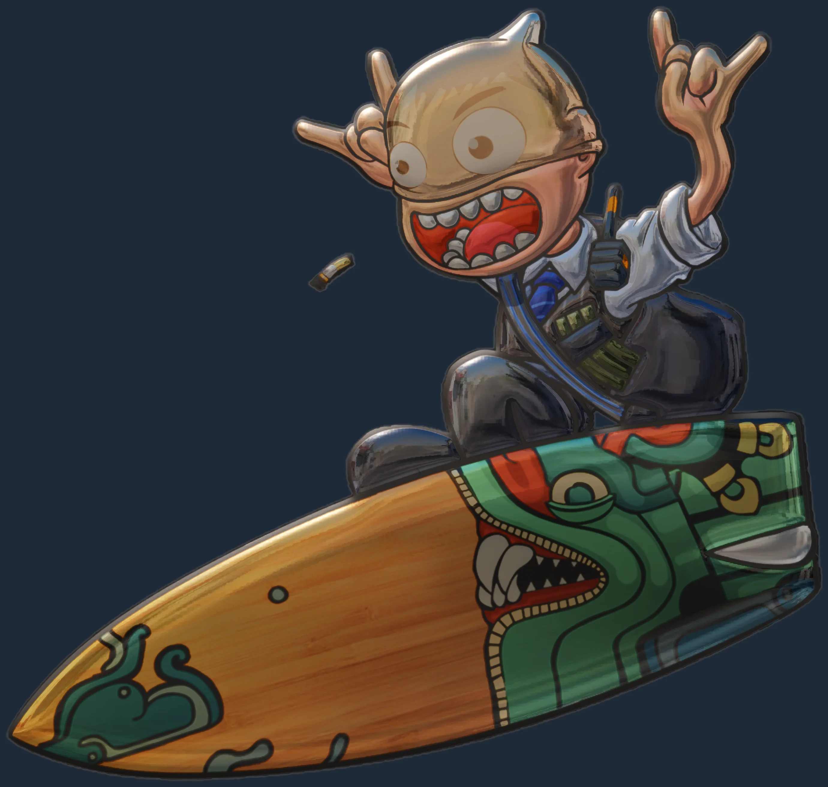 Sticker | Fire Serpent Surf K (Foil) Image