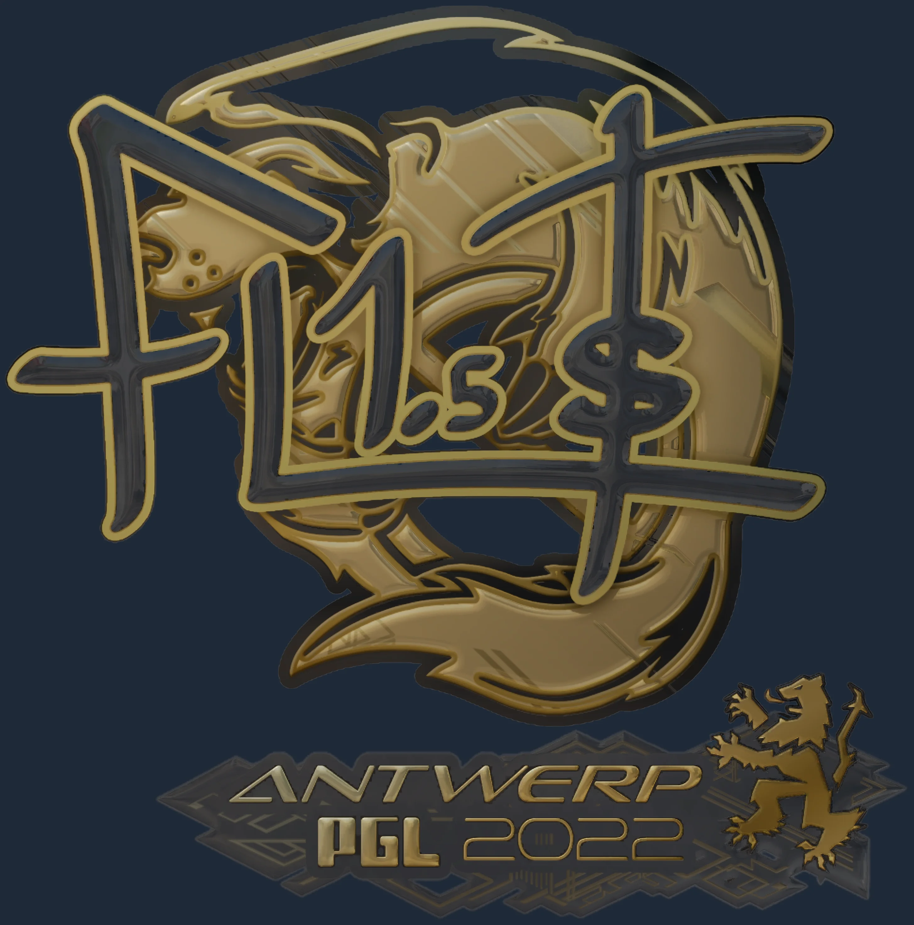 Sticker | FL1T (Gold) | Antwerp 2022 Image