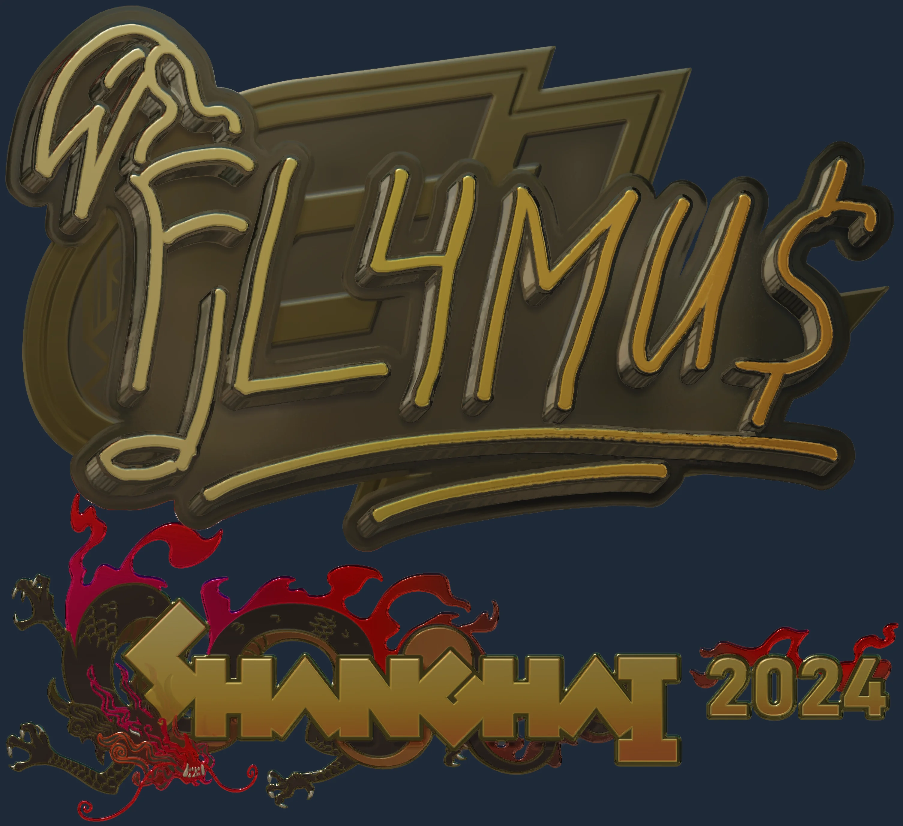 Sticker | FL4MUS (Gold) | Shanghai 2024 Image