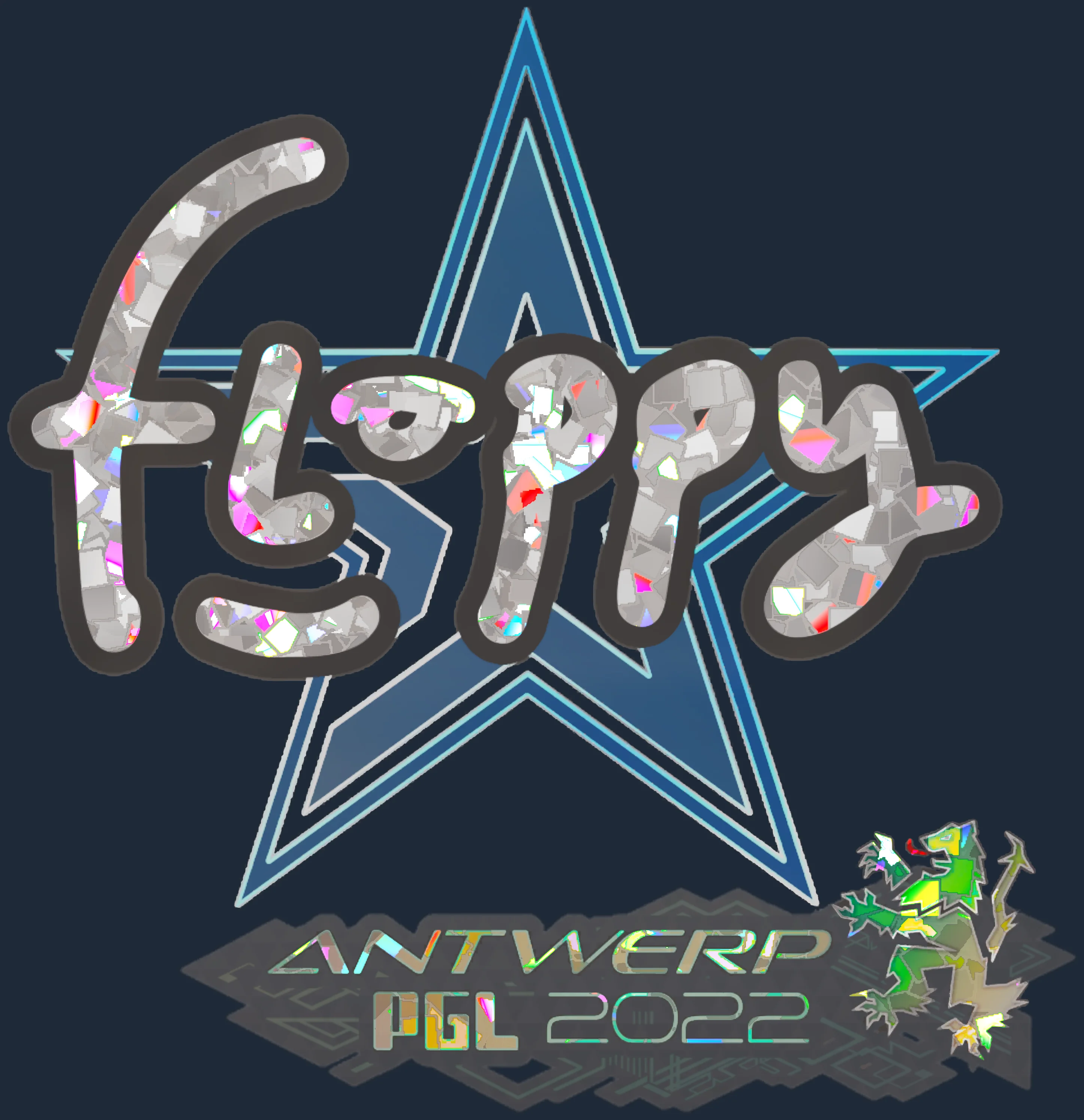 Sticker | floppy (Glitter) | Antwerp 2022 Image