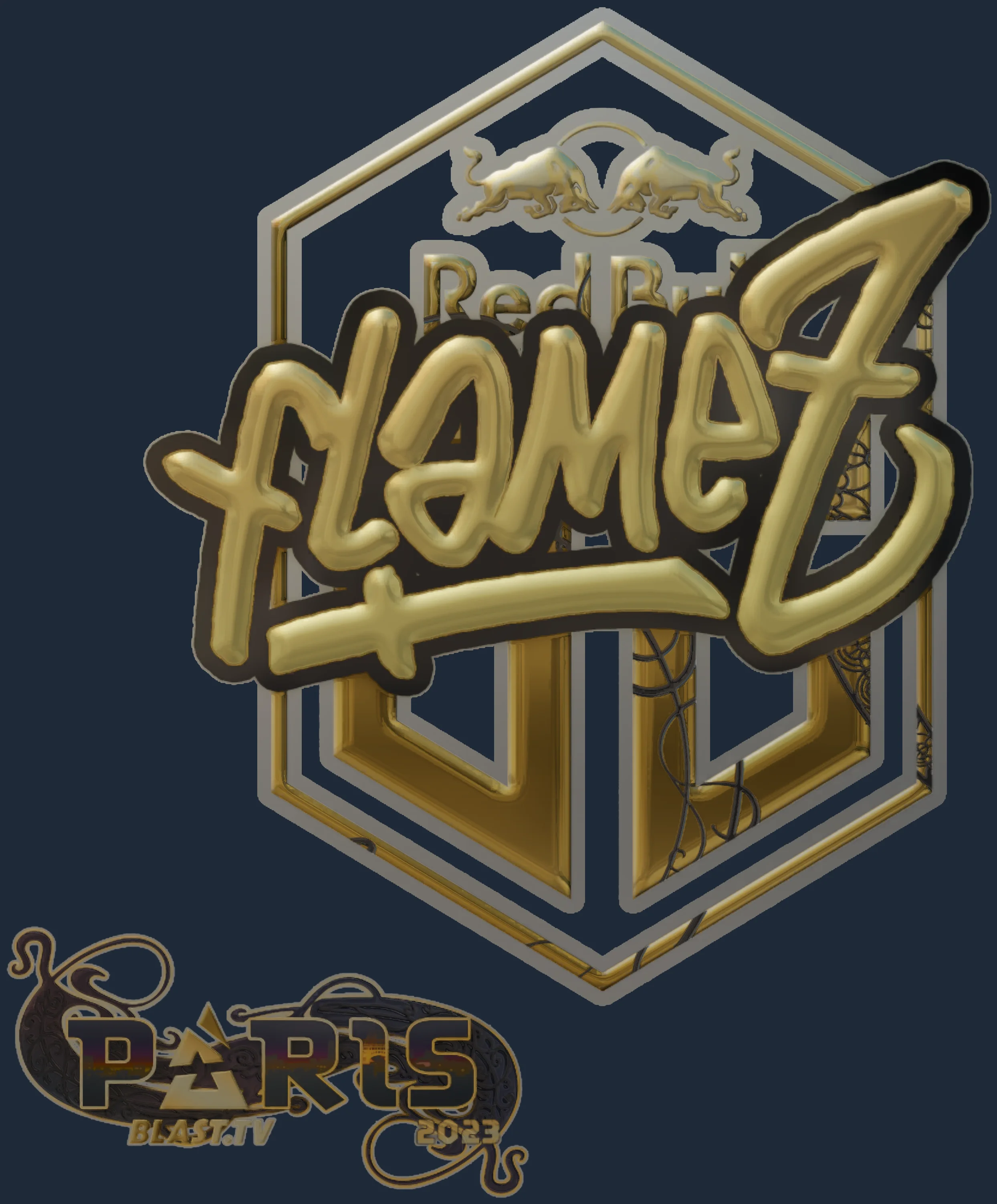 Sticker | FlameZ (Gold) | Paris 2023 Image