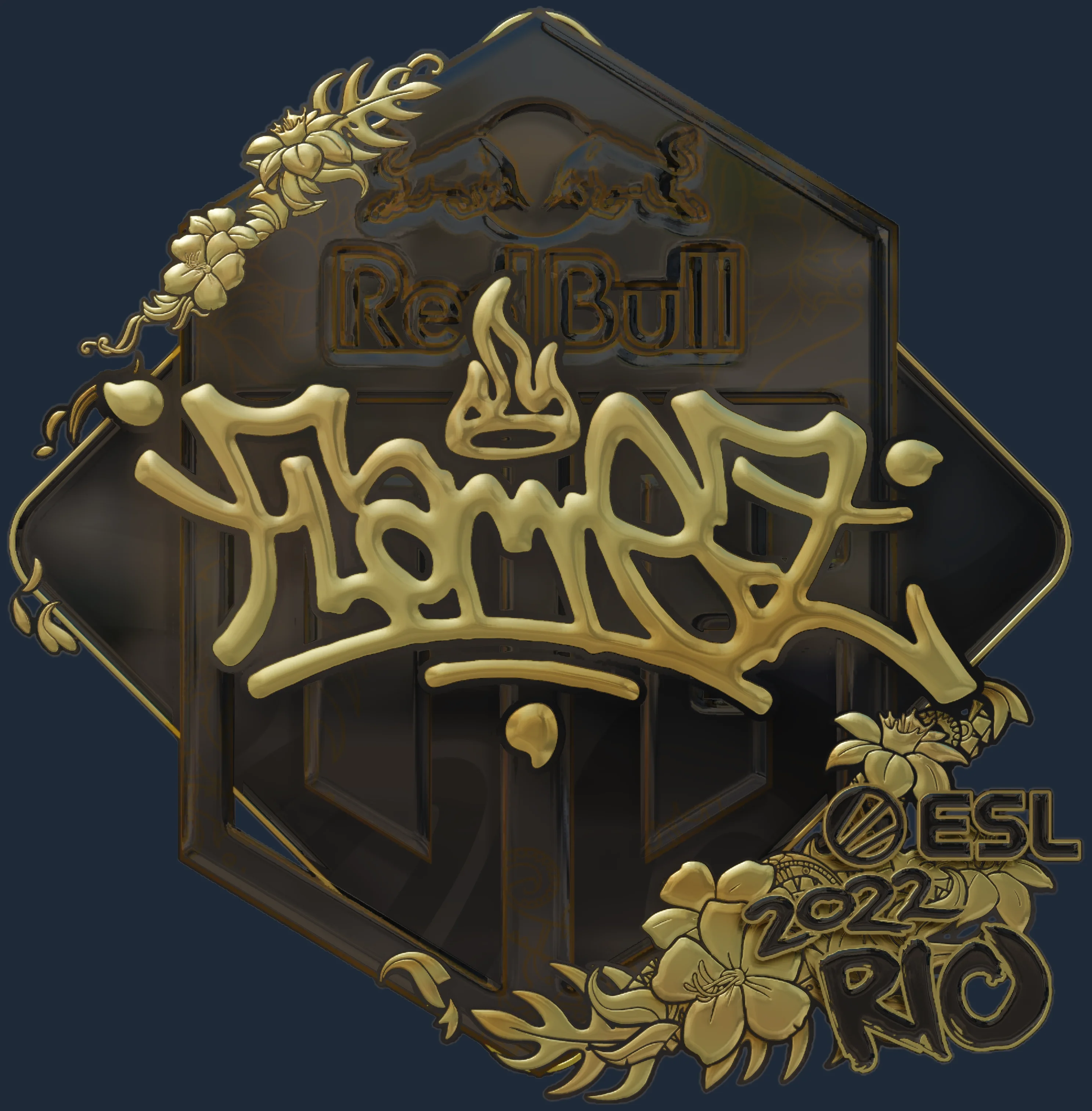 Sticker | FlameZ (Gold) | Rio 2022 Image