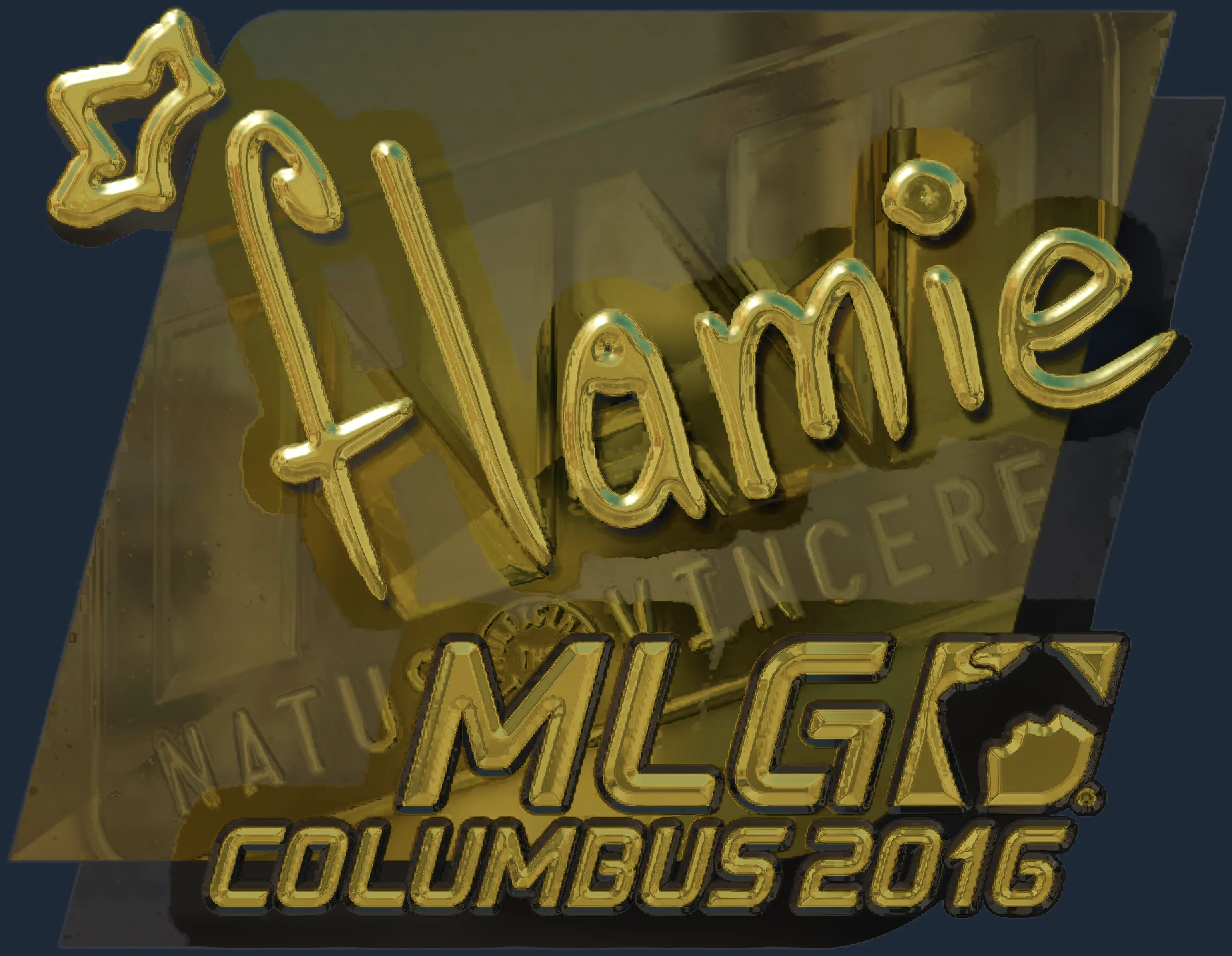Sticker | flamie (Gold) | MLG Columbus 2016 Image