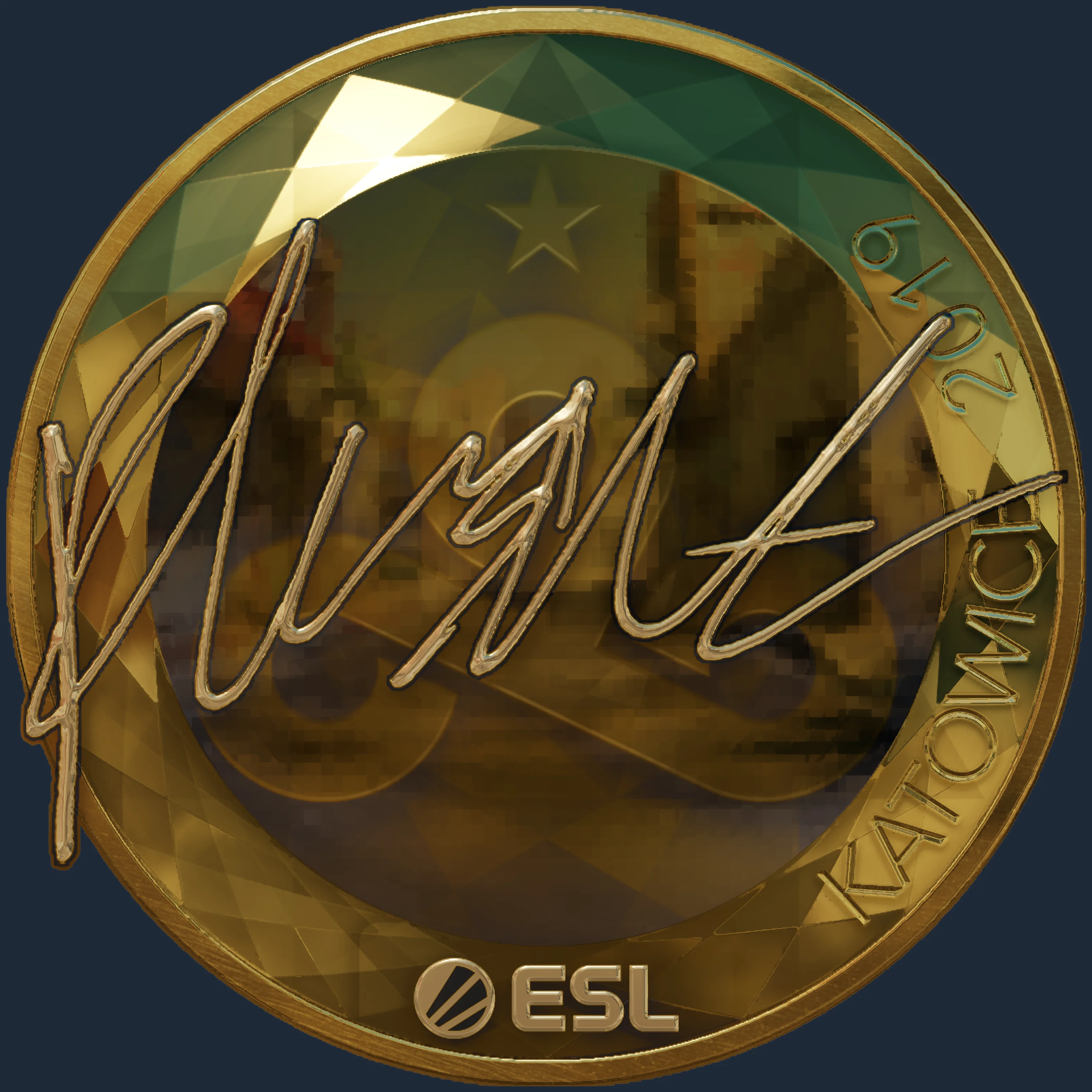 Sticker | flusha (Gold) | Katowice 2019 Image