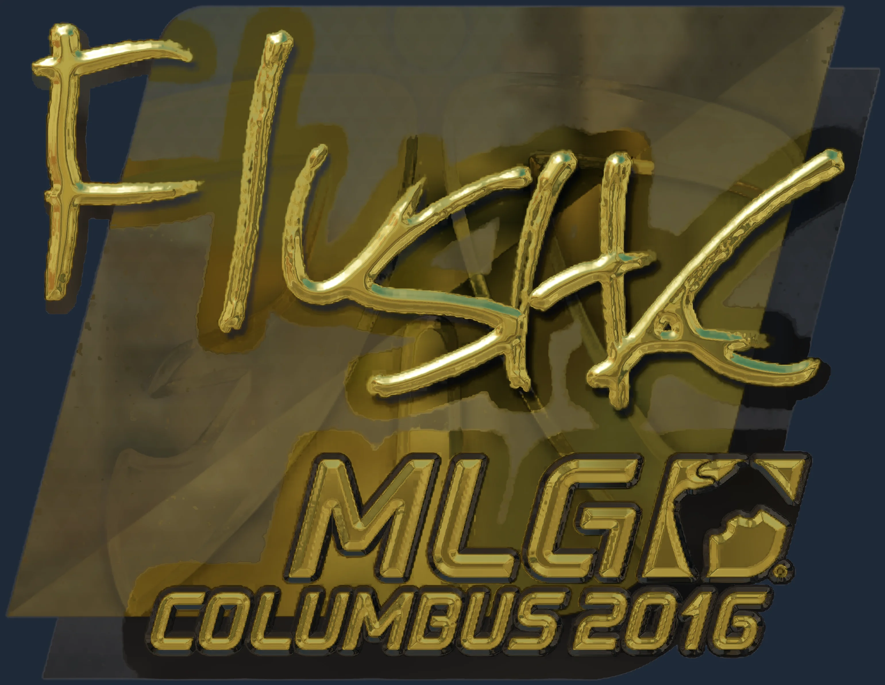 Sticker | flusha (Gold) | MLG Columbus 2016 Image