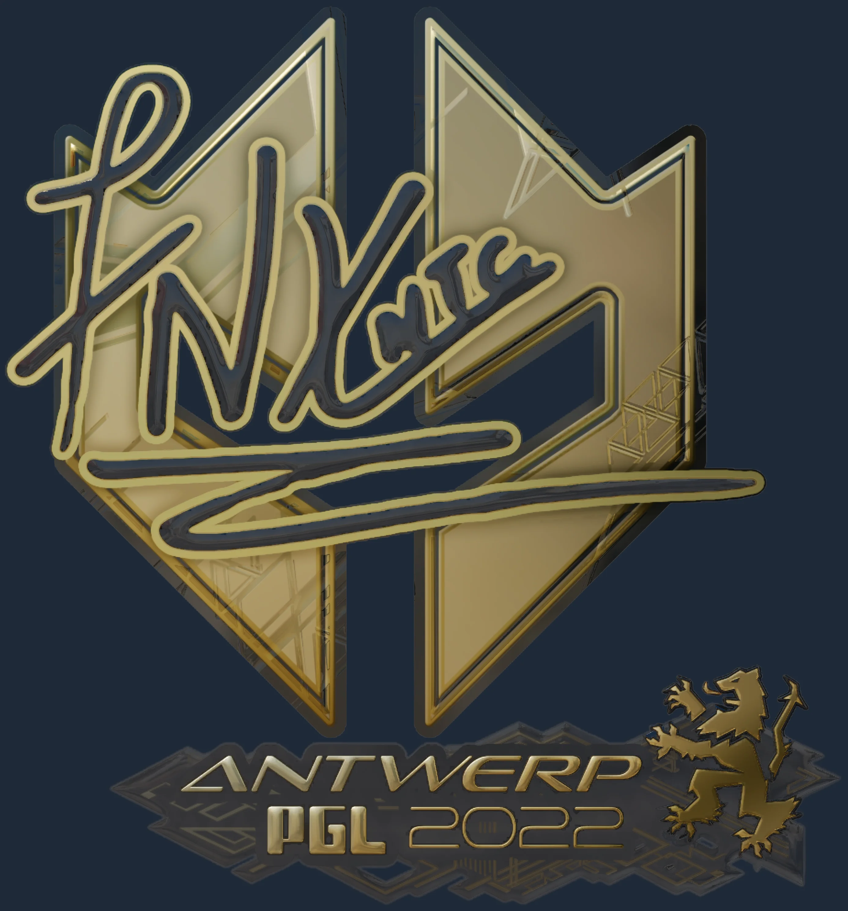 Sticker | fnx (Gold) | Antwerp 2022 Image