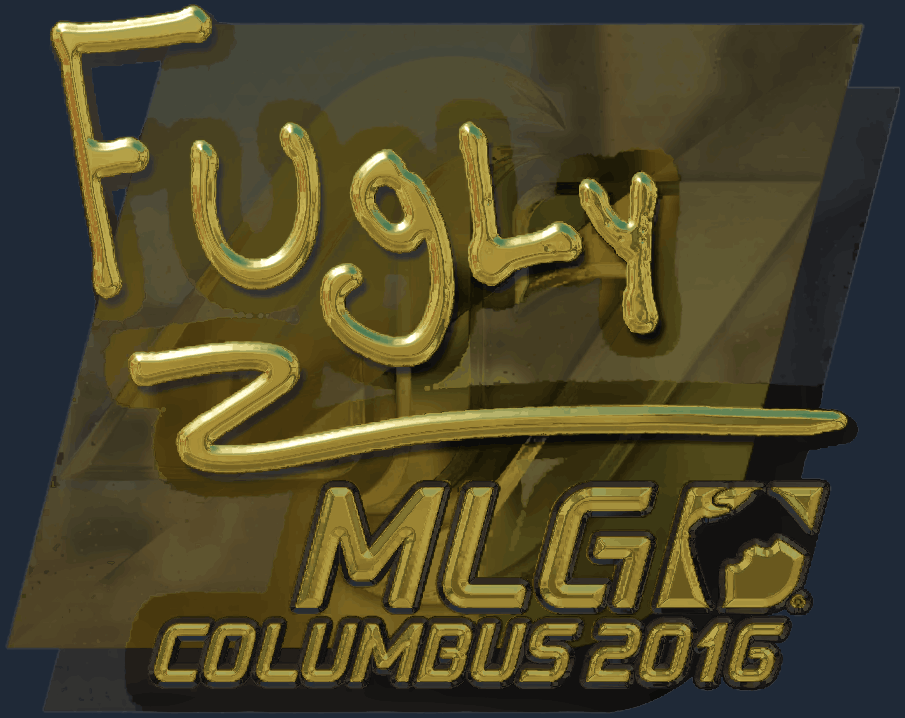 Sticker | FugLy (Gold) | MLG Columbus 2016 Image