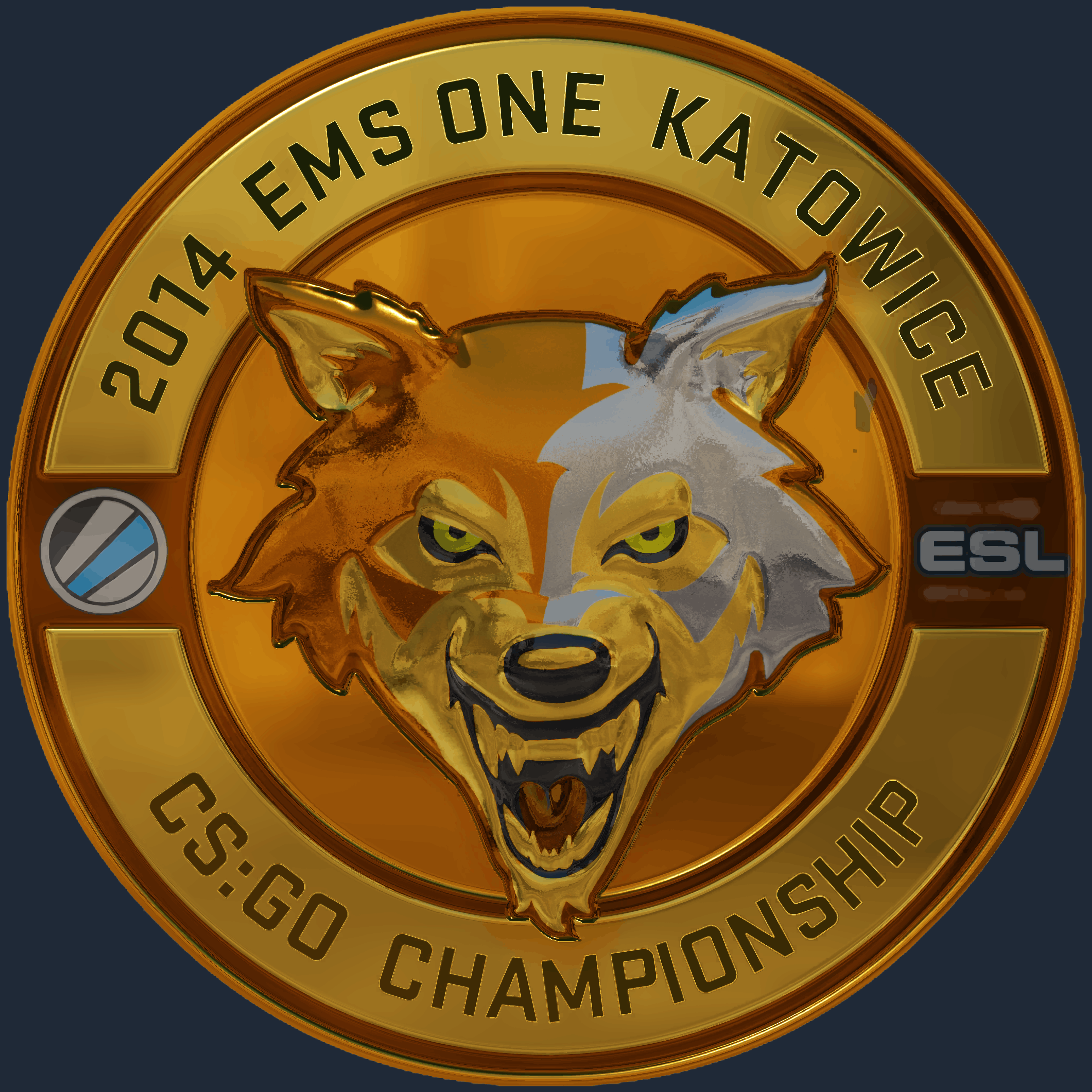 Sticker | Gold ESL Wolf (Foil) | Katowice 2014 Image