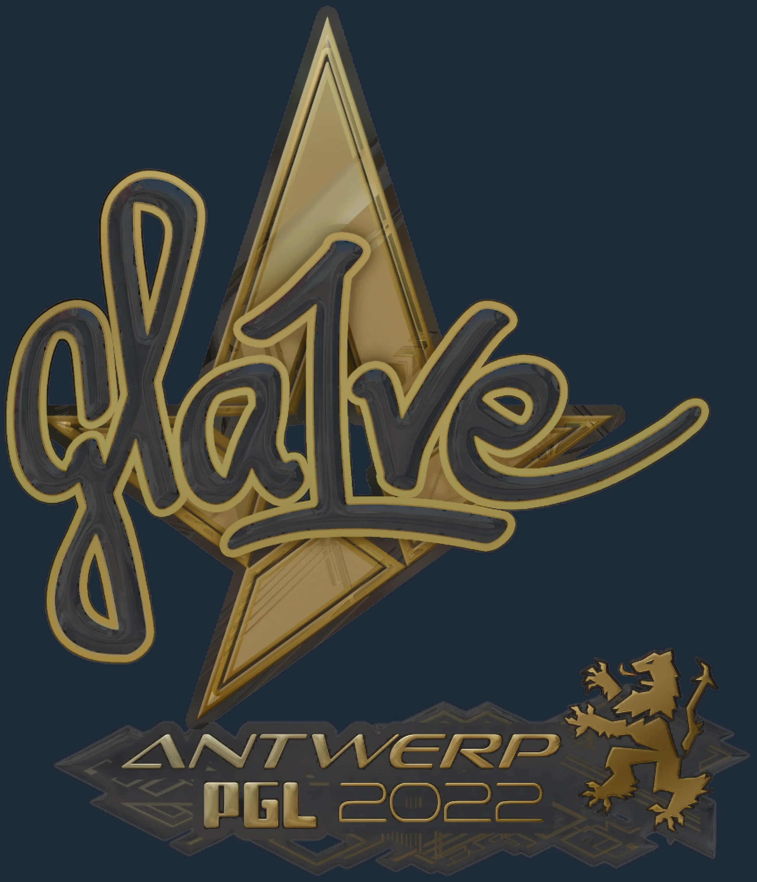 Sticker | gla1ve (Gold) | Antwerp 2022 Image
