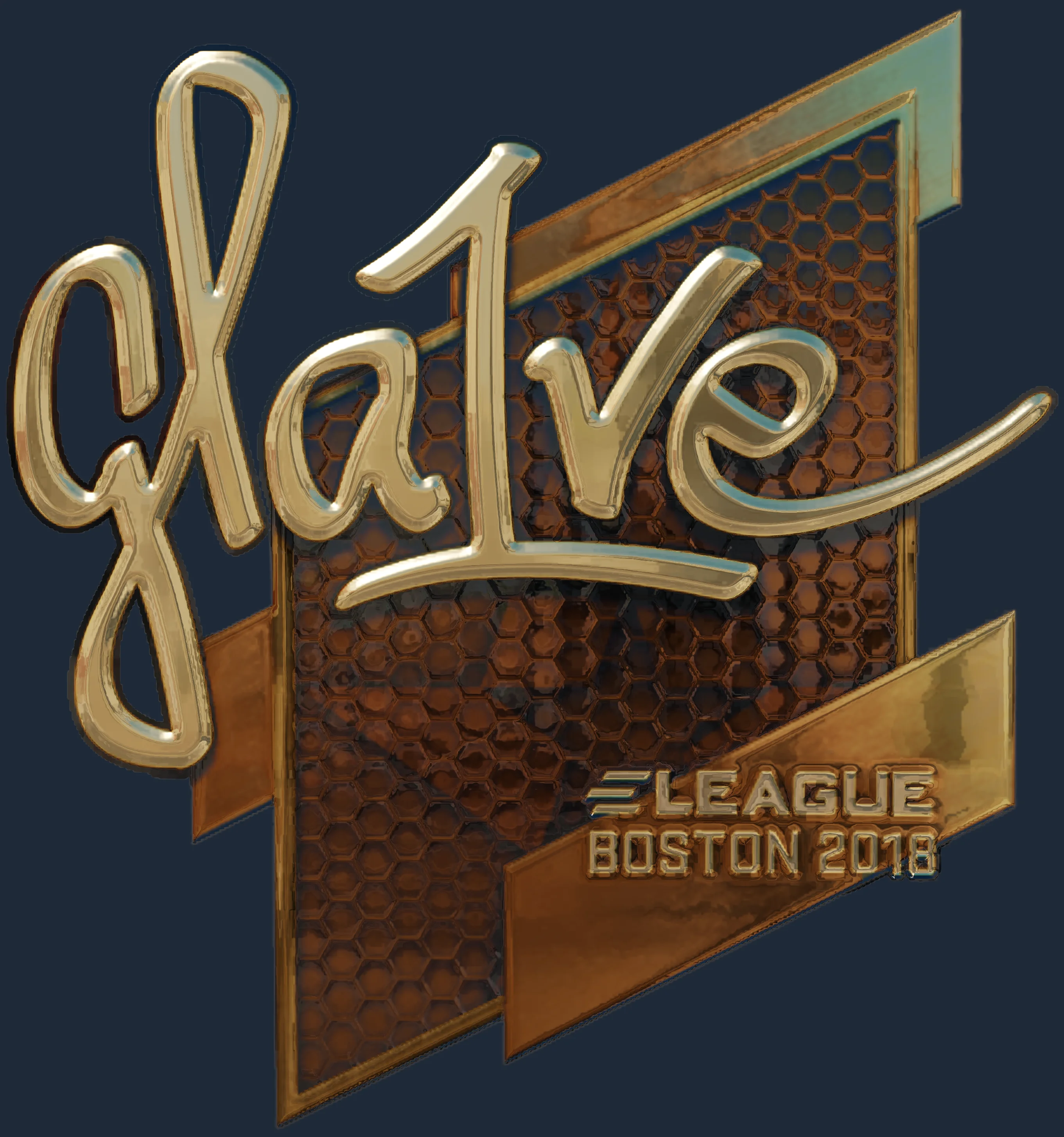 Sticker | gla1ve (Gold) | Boston 2018 Image