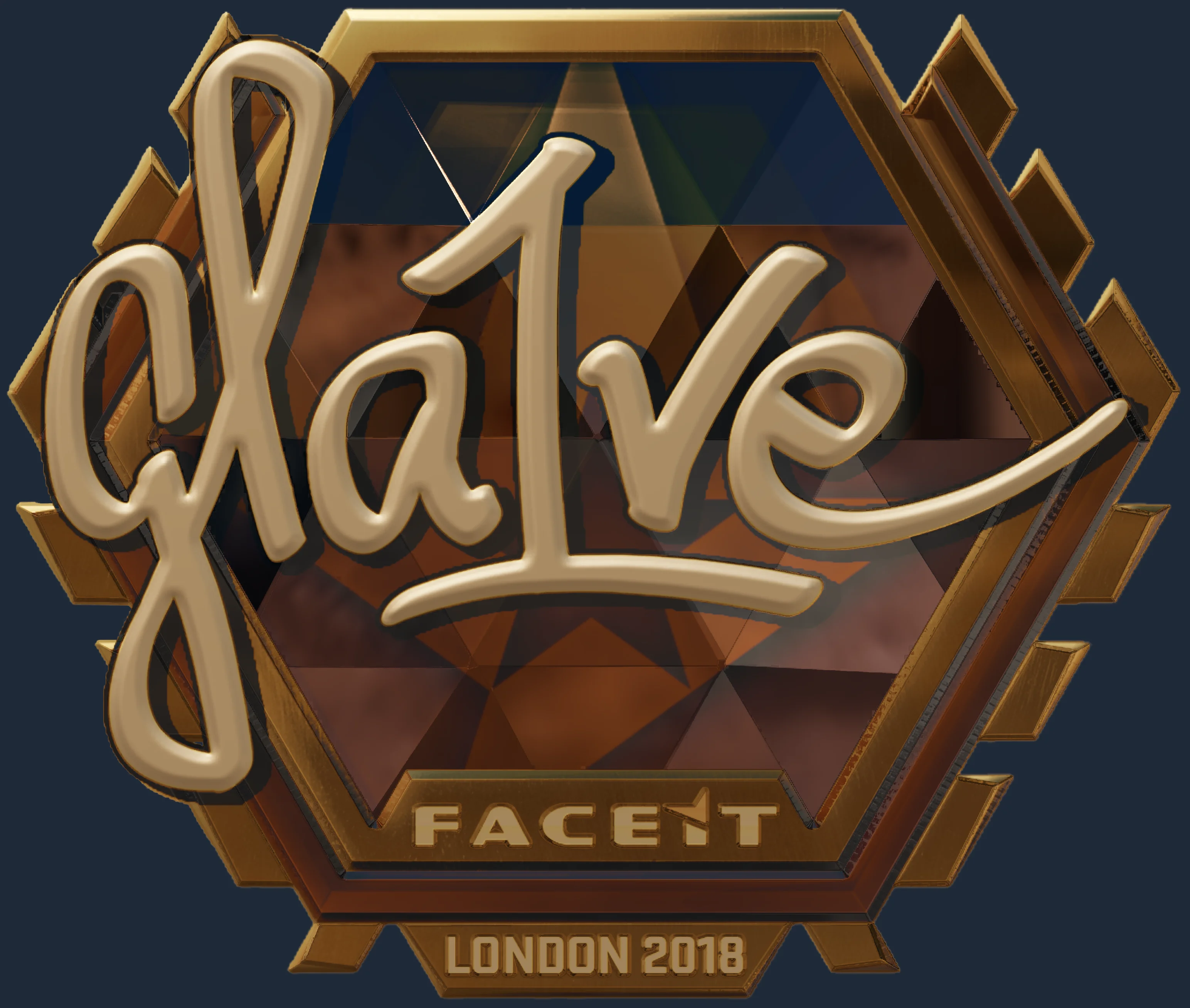 Sticker | gla1ve (Gold) | London 2018 Image