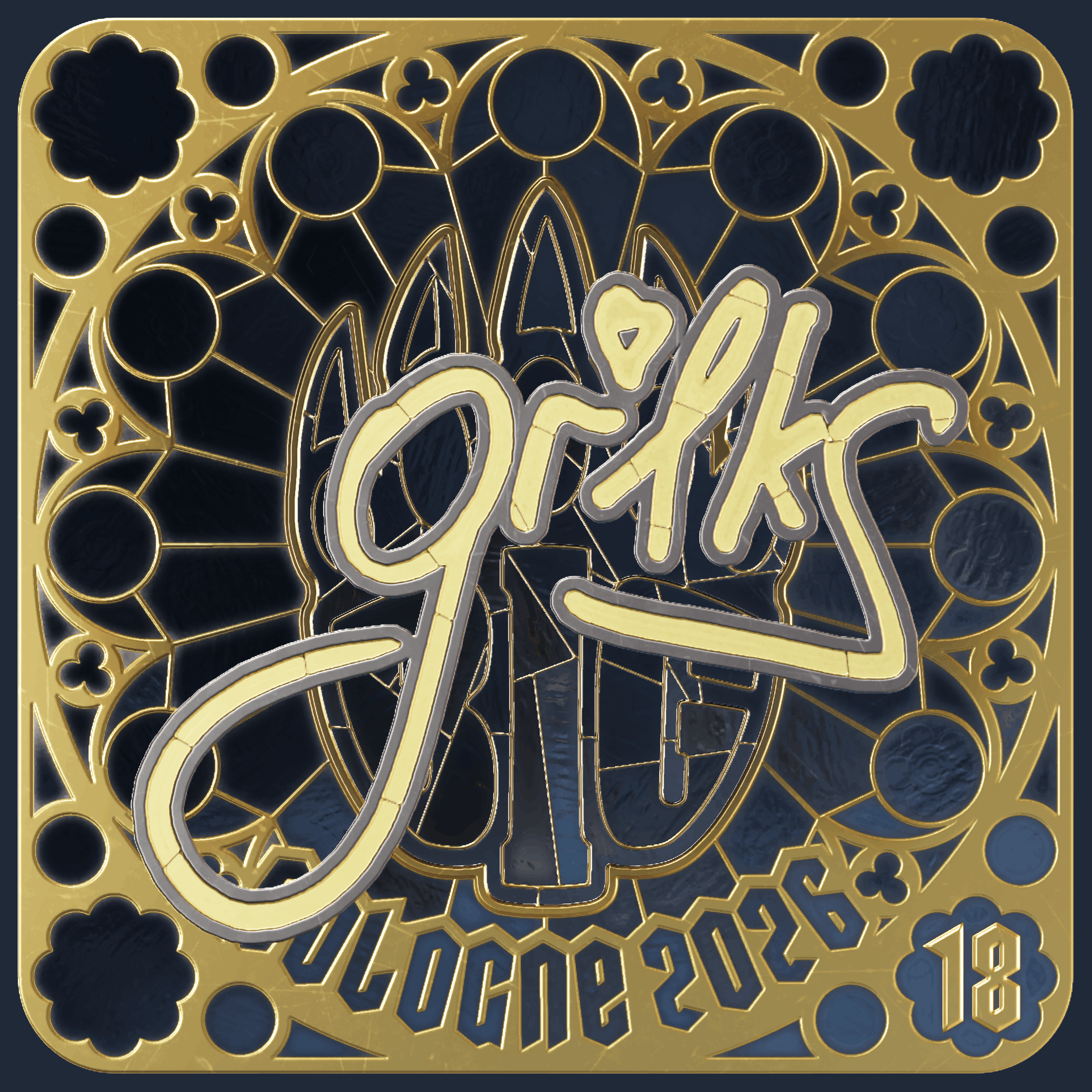 Sticker | gr1ks (Gold, Ranked) | Cologne 2026 Image