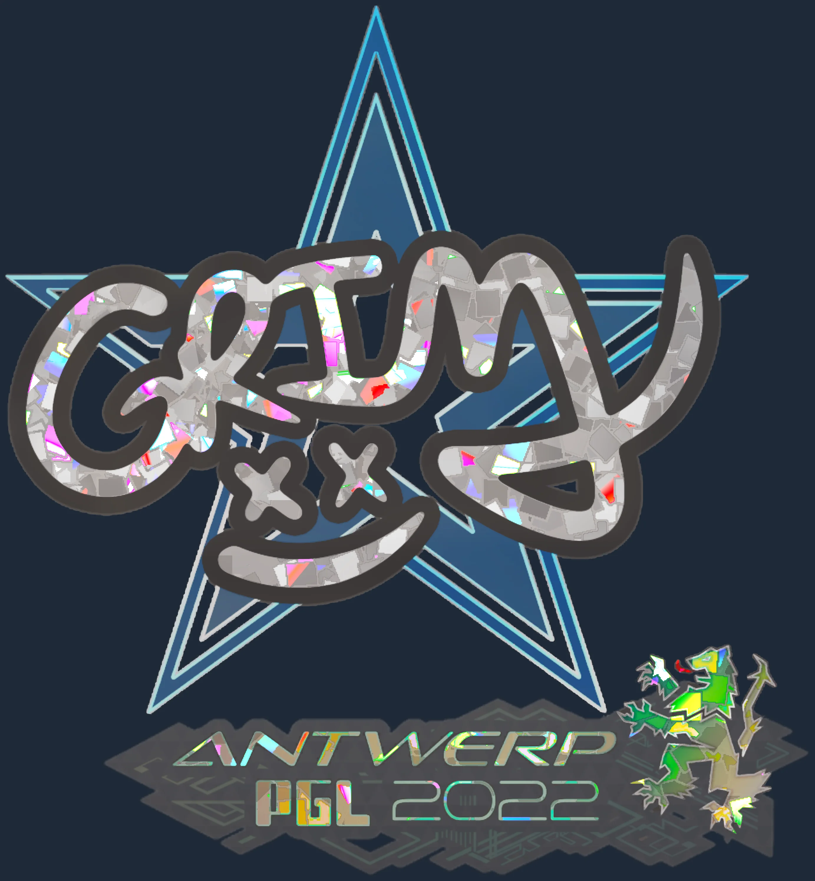 Sticker | Grim (Glitter) | Antwerp 2022 Image