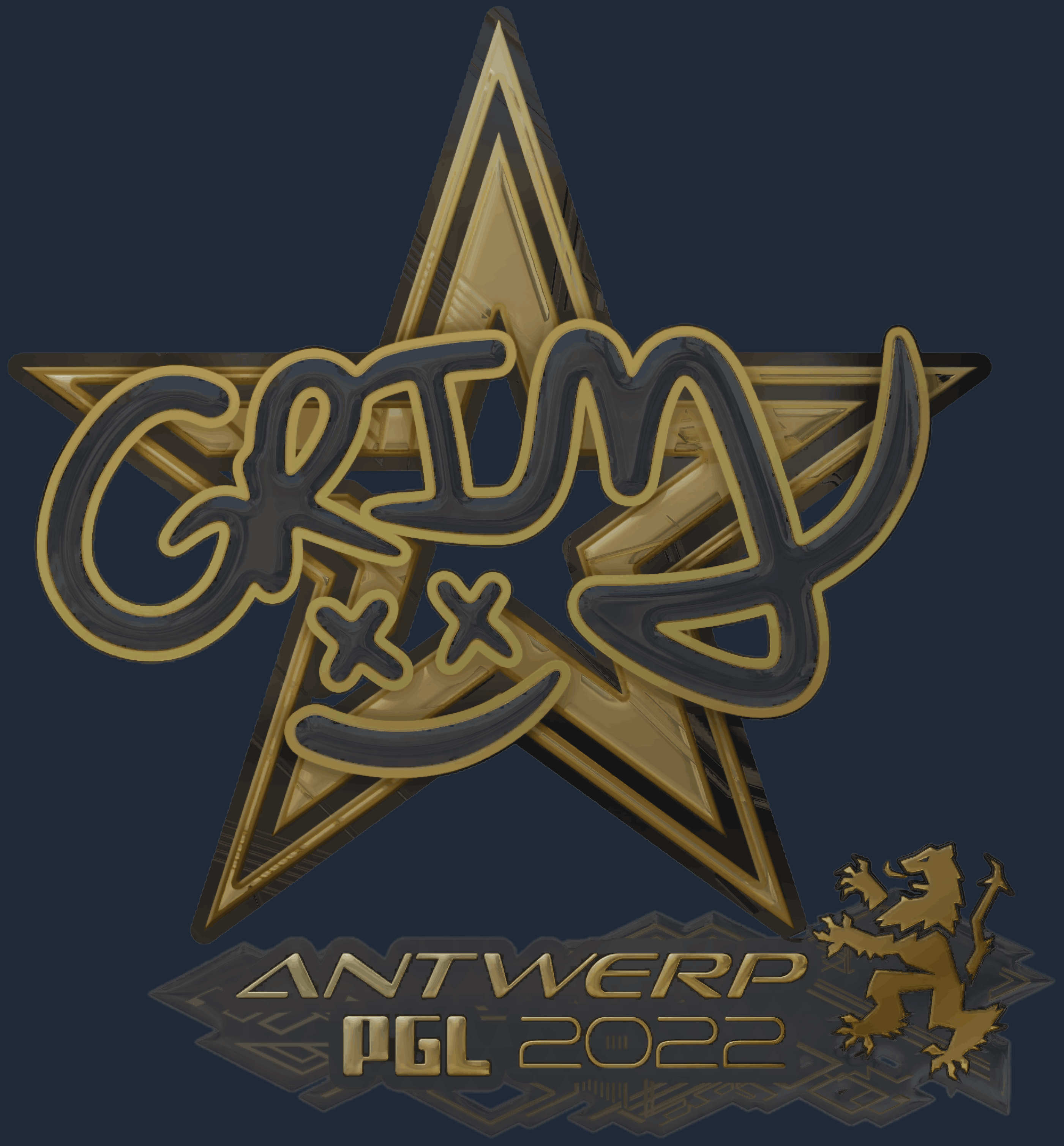 Sticker | Grim (Gold) | Antwerp 2022 Image