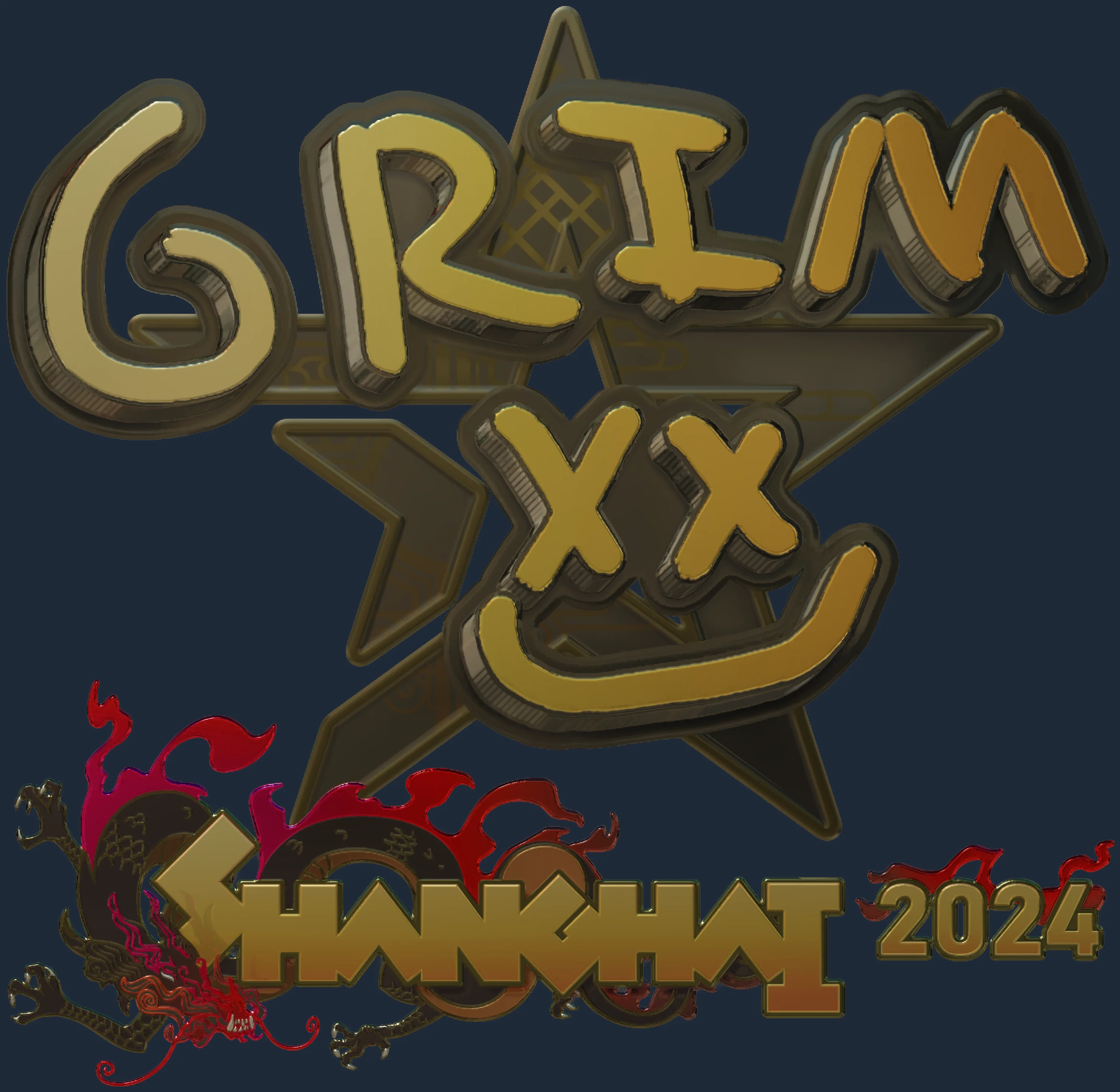 Sticker | Grim (Gold) | Shanghai 2024 Image