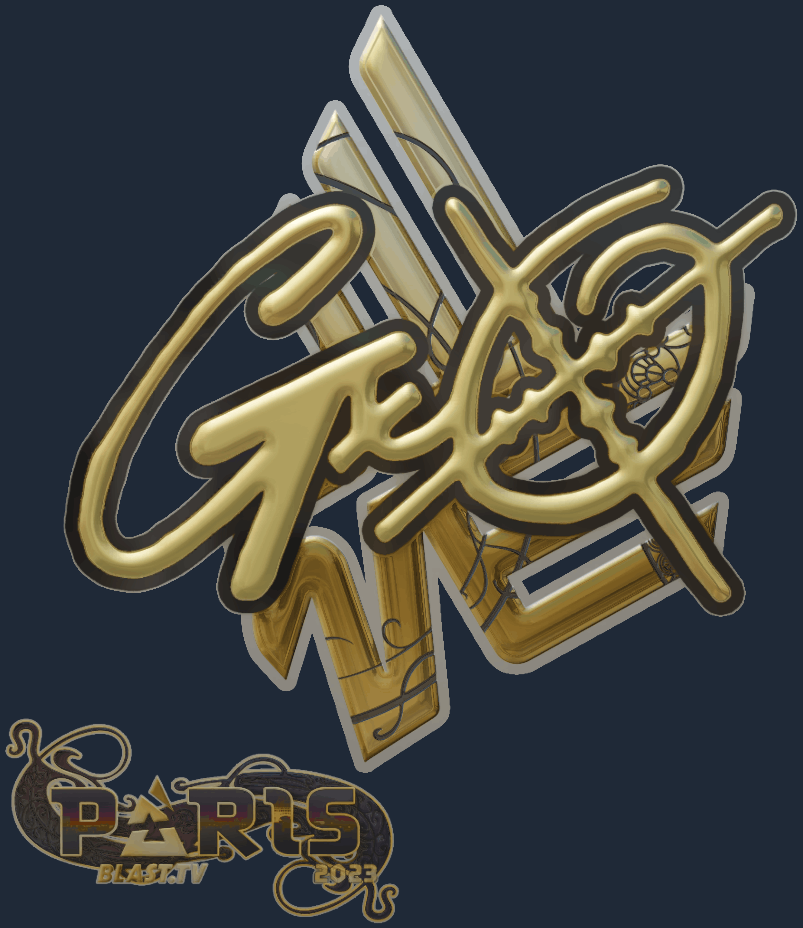 Sticker | gxx- (Gold) | Paris 2023 Image