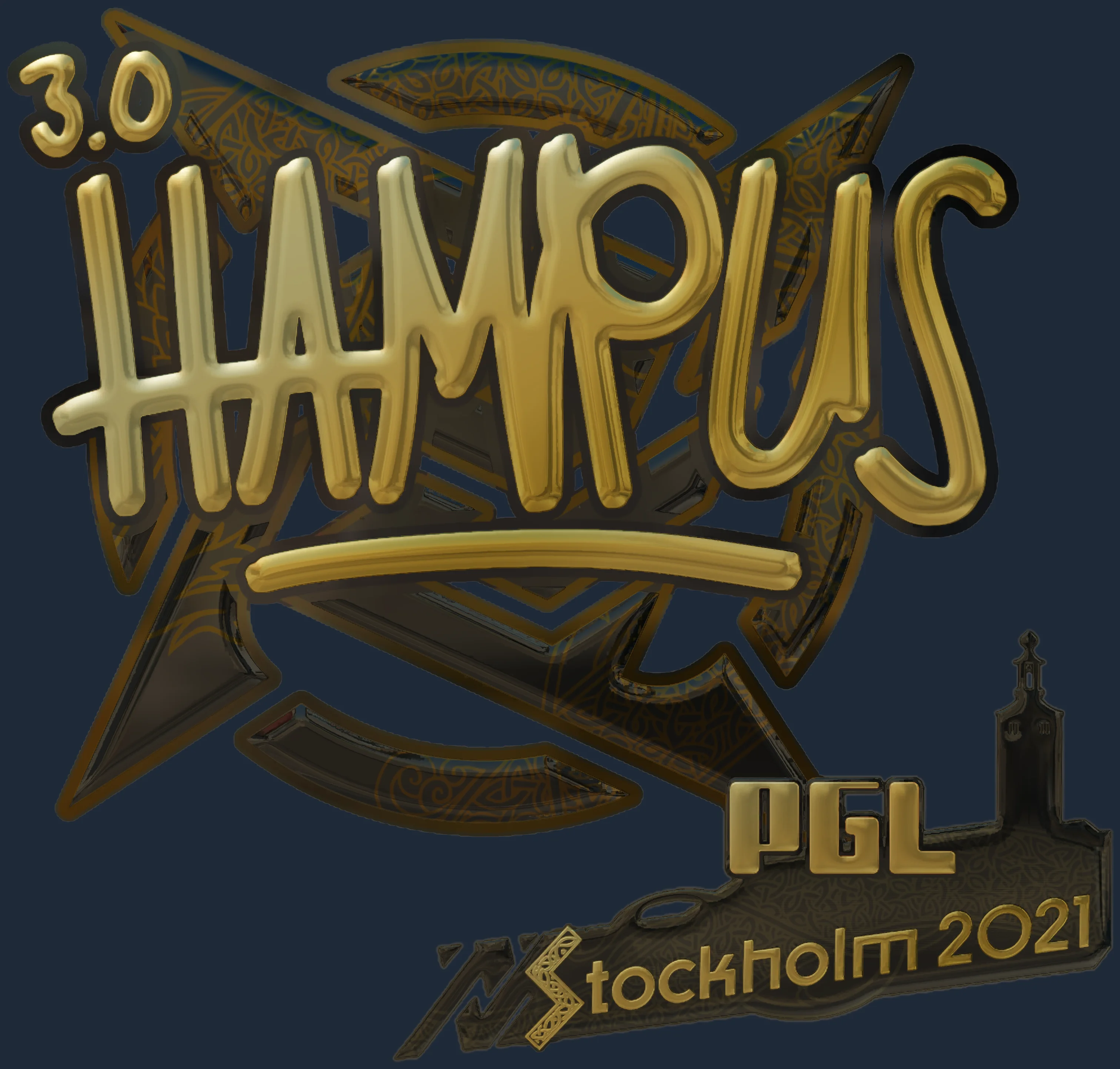 Sticker | hampus (Gold) | Stockholm 2021 Image