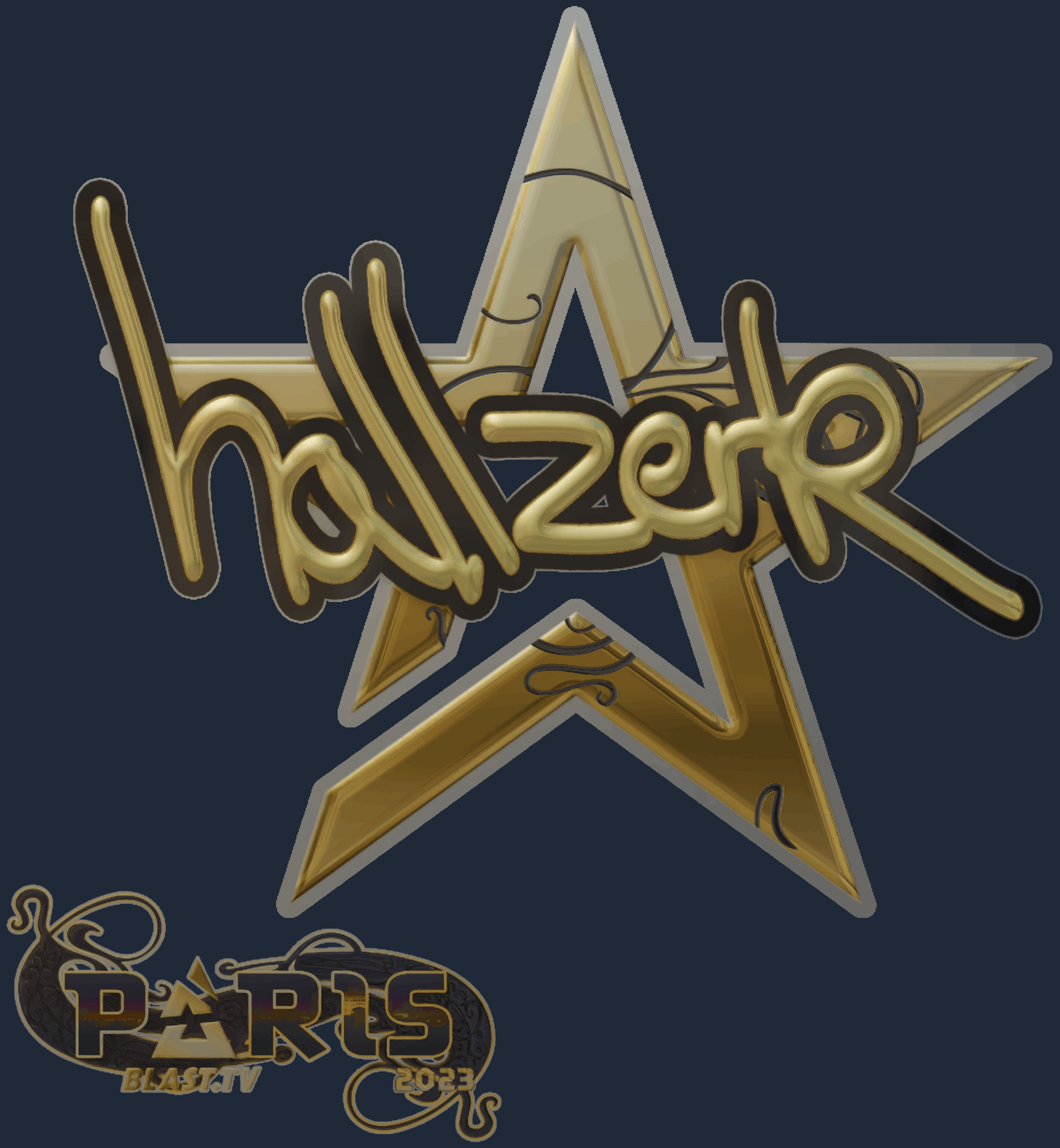 Sticker | hallzerk (Gold) | Paris 2023 Image
