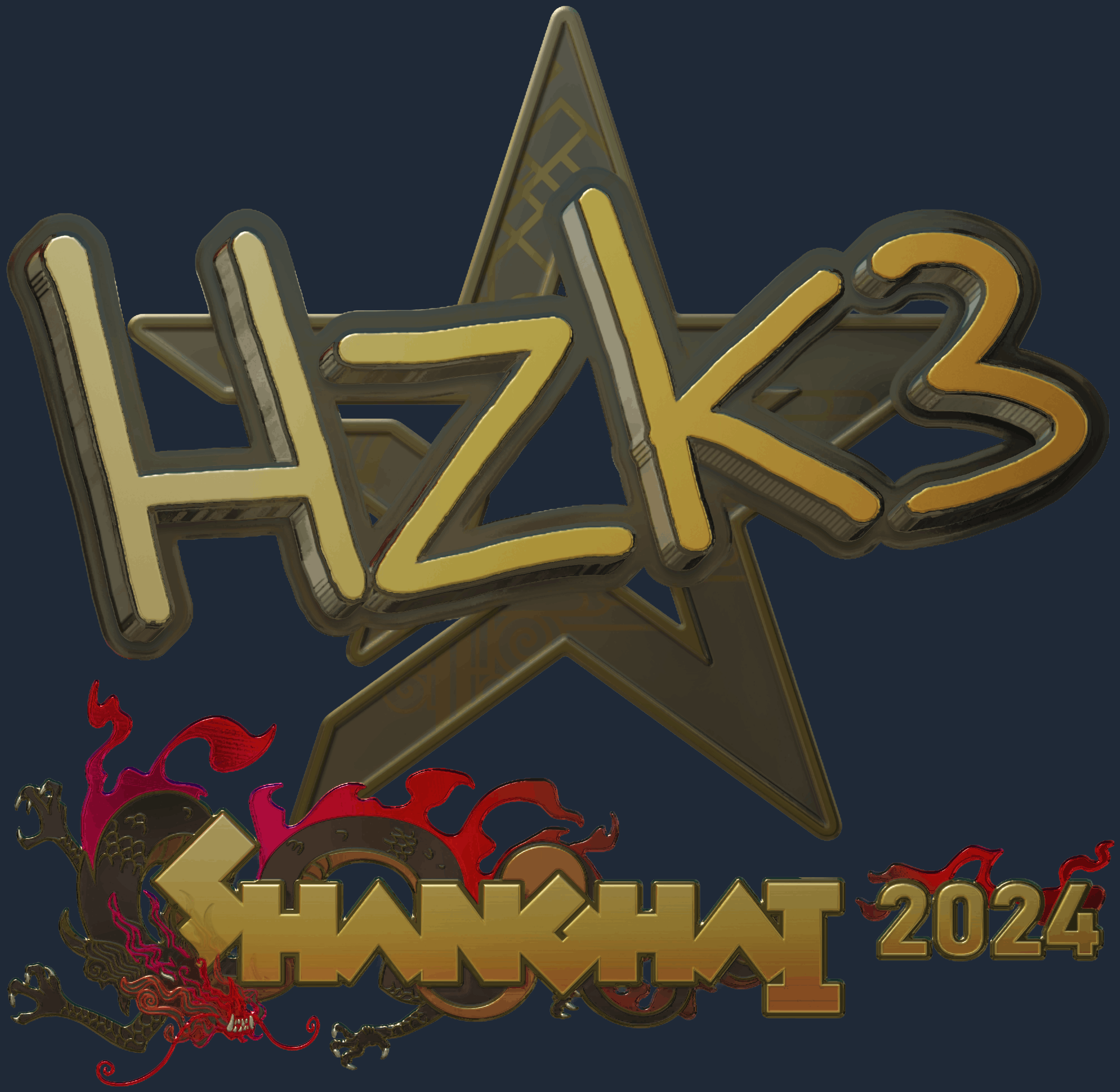 Sticker | hallzerk (Gold) | Shanghai 2024 Image
