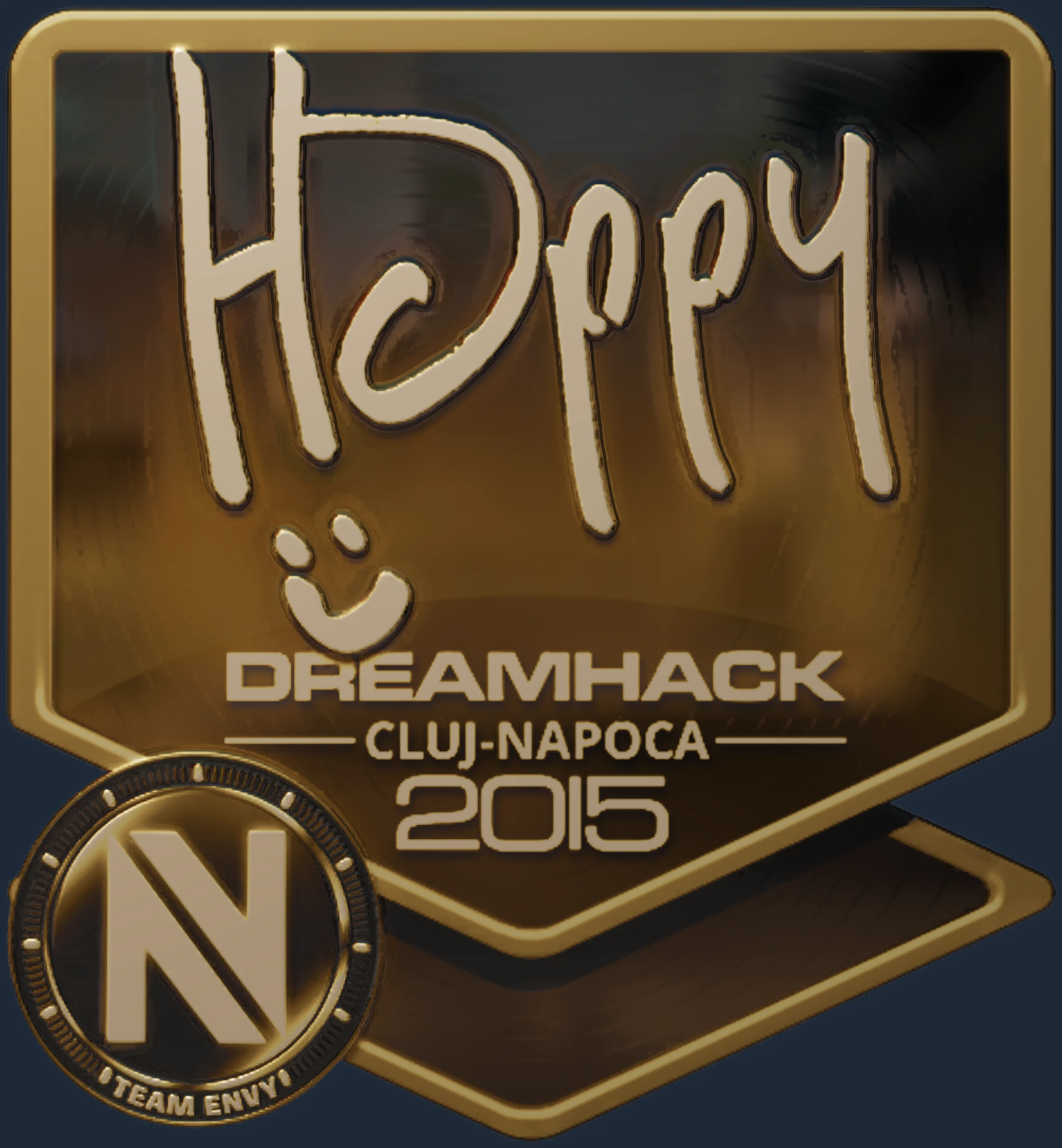 Sticker | Happy (Gold) | Cluj-Napoca 2015 Image