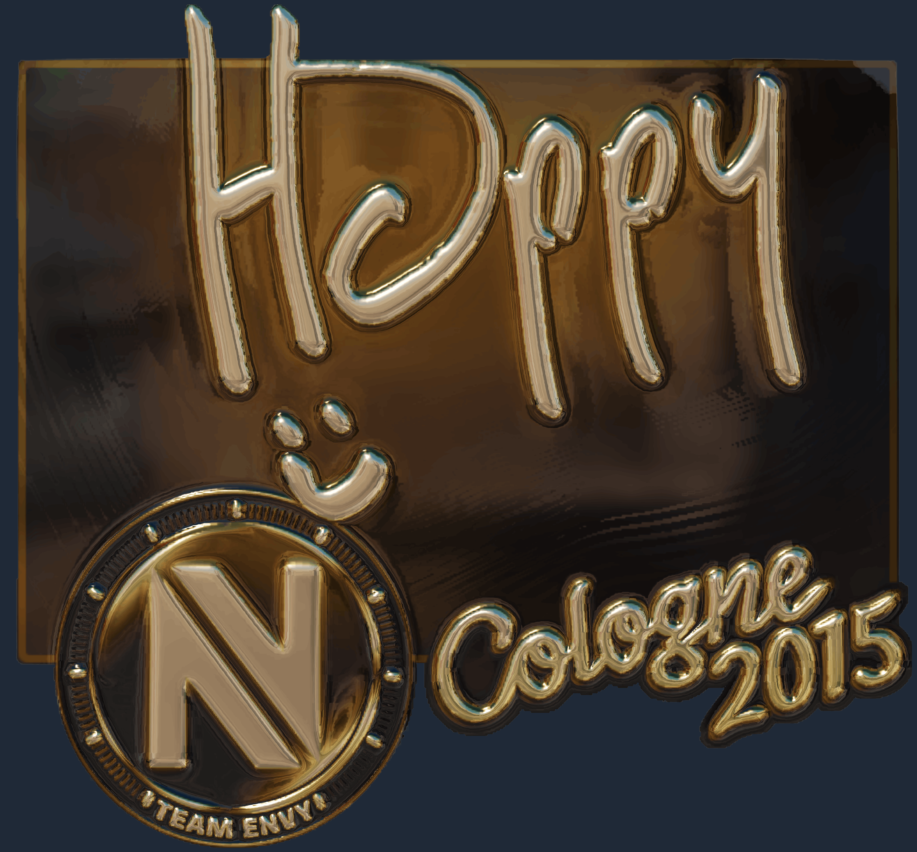 Sticker | Happy (Gold) | Cologne 2015 Image