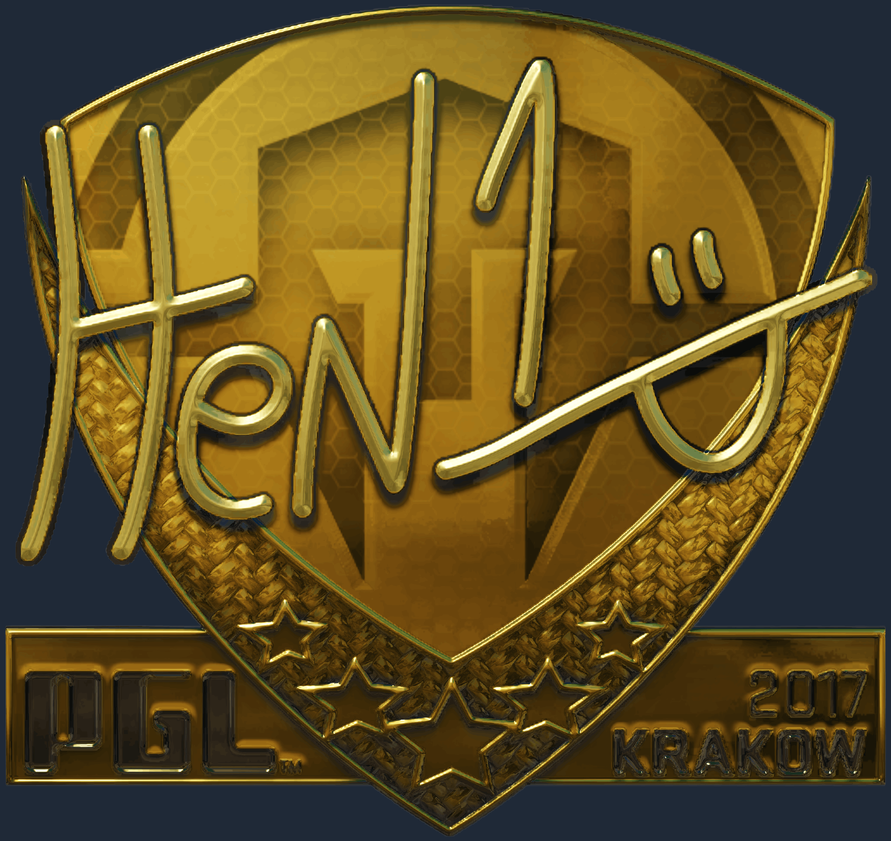 Sticker | HEN1 (Gold) | Krakow 2017 Screenshot