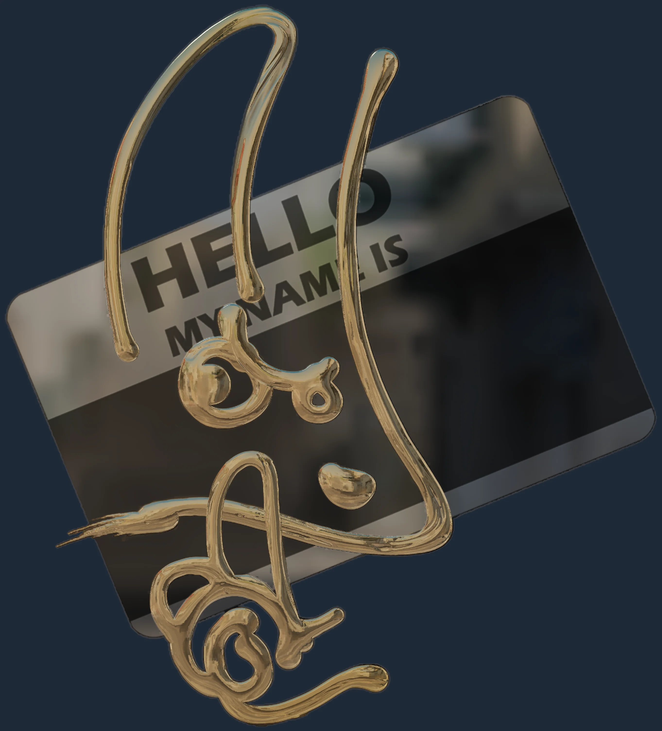 Sticker | Hello M4A1-S (Gold) Image