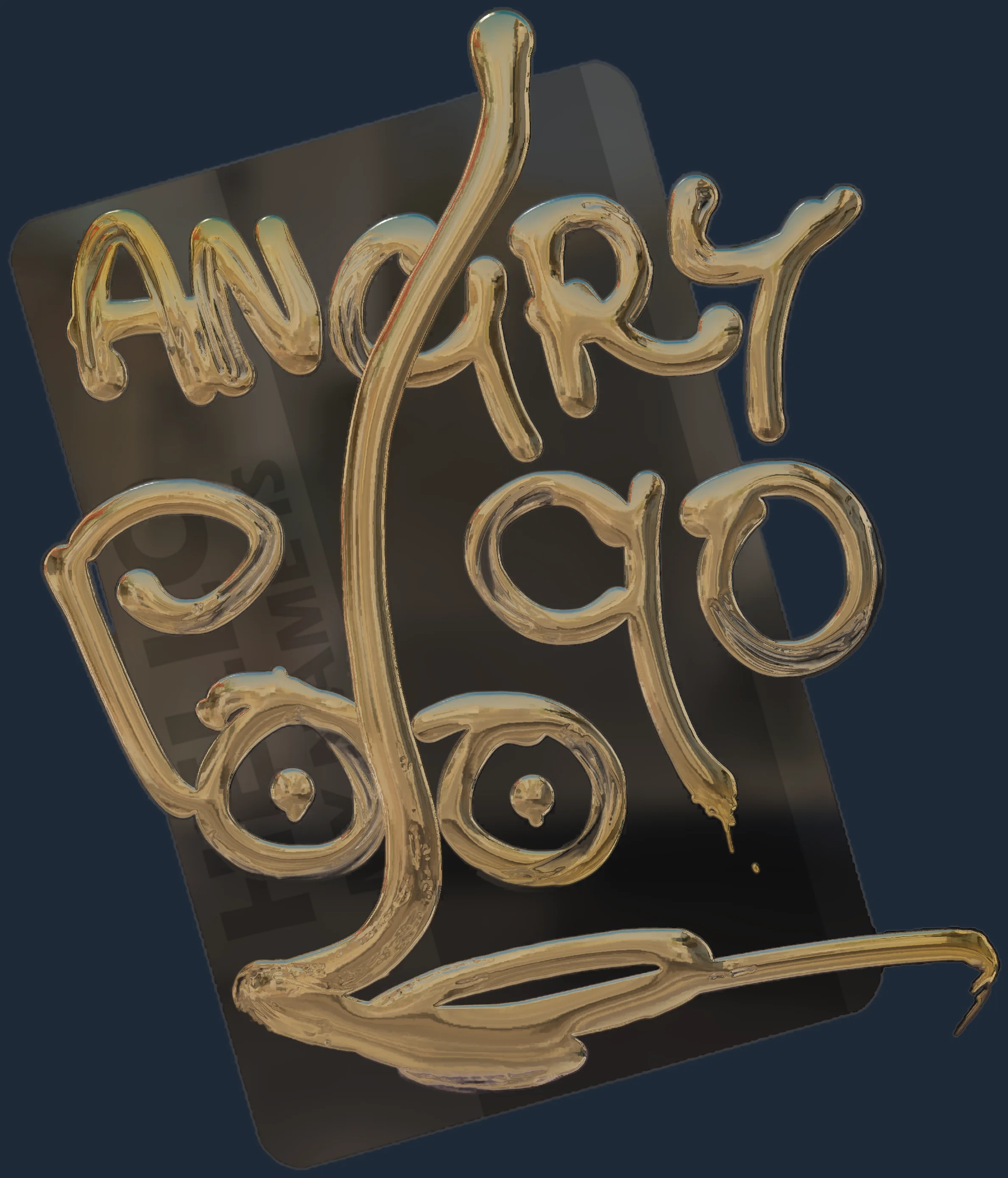 Sticker | Hello P90 (Gold) Image