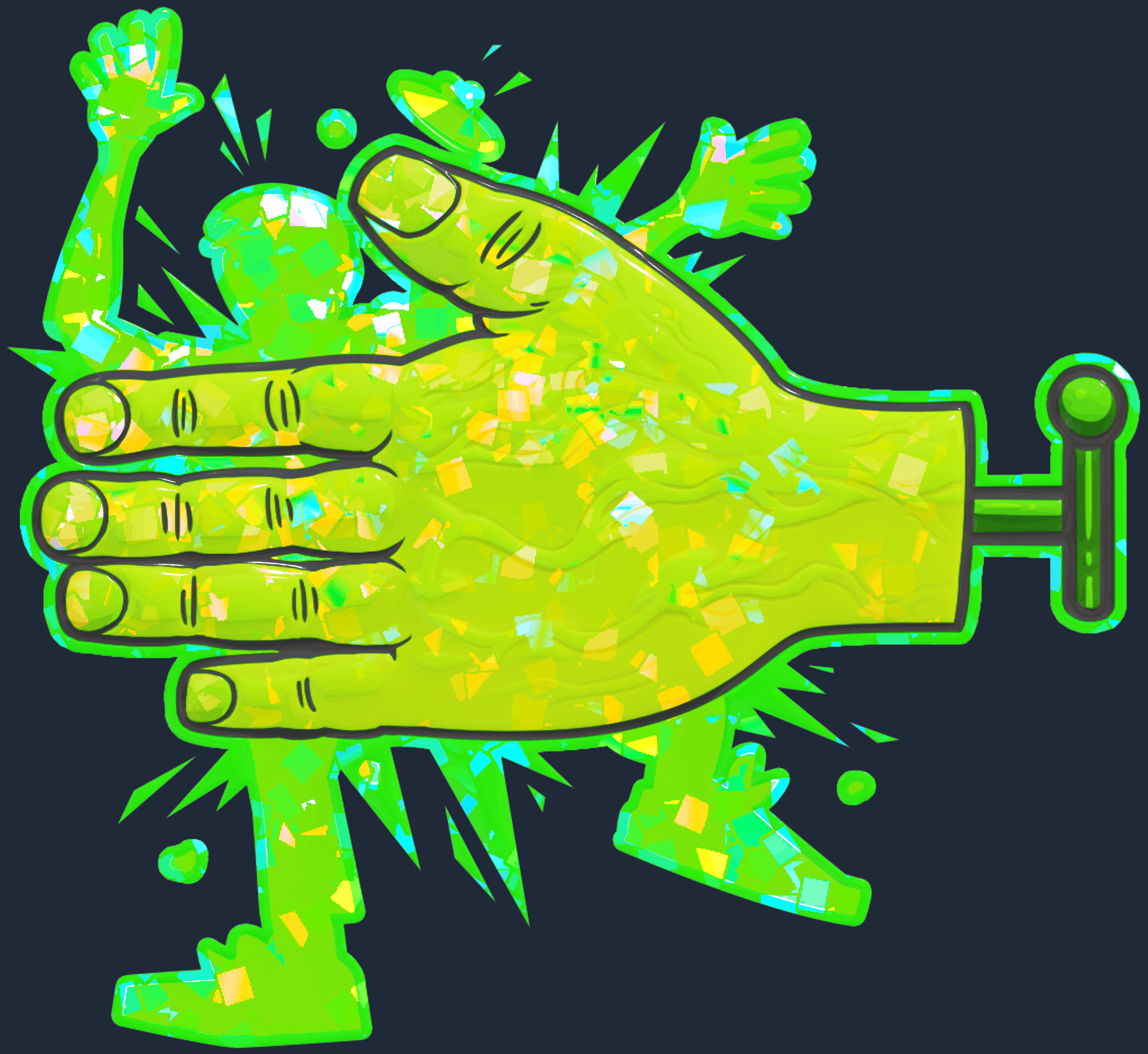 Sticker | High Five! (Glitter) Image