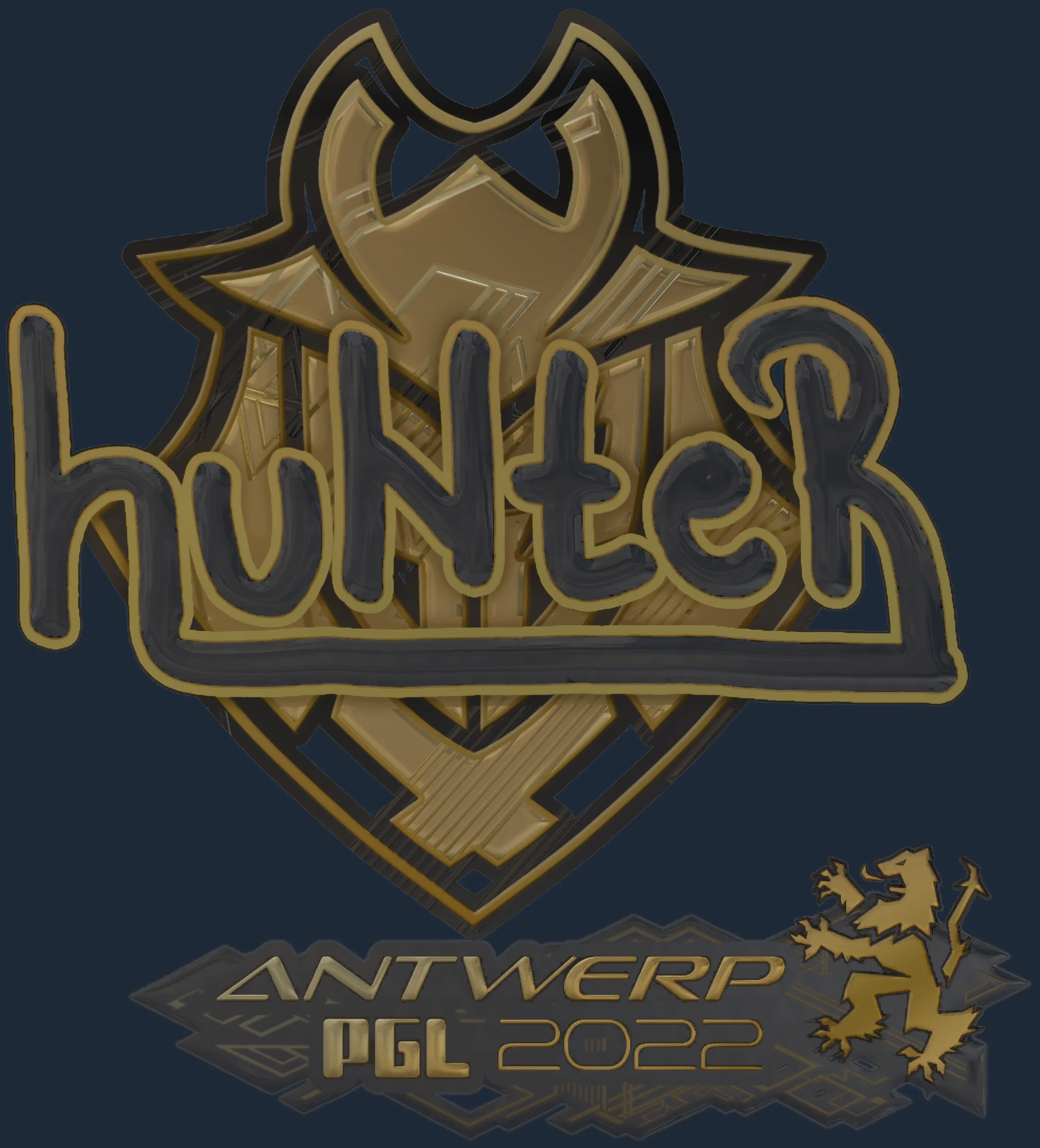 Sticker | huNter (Gold) | Antwerp 2022 Image