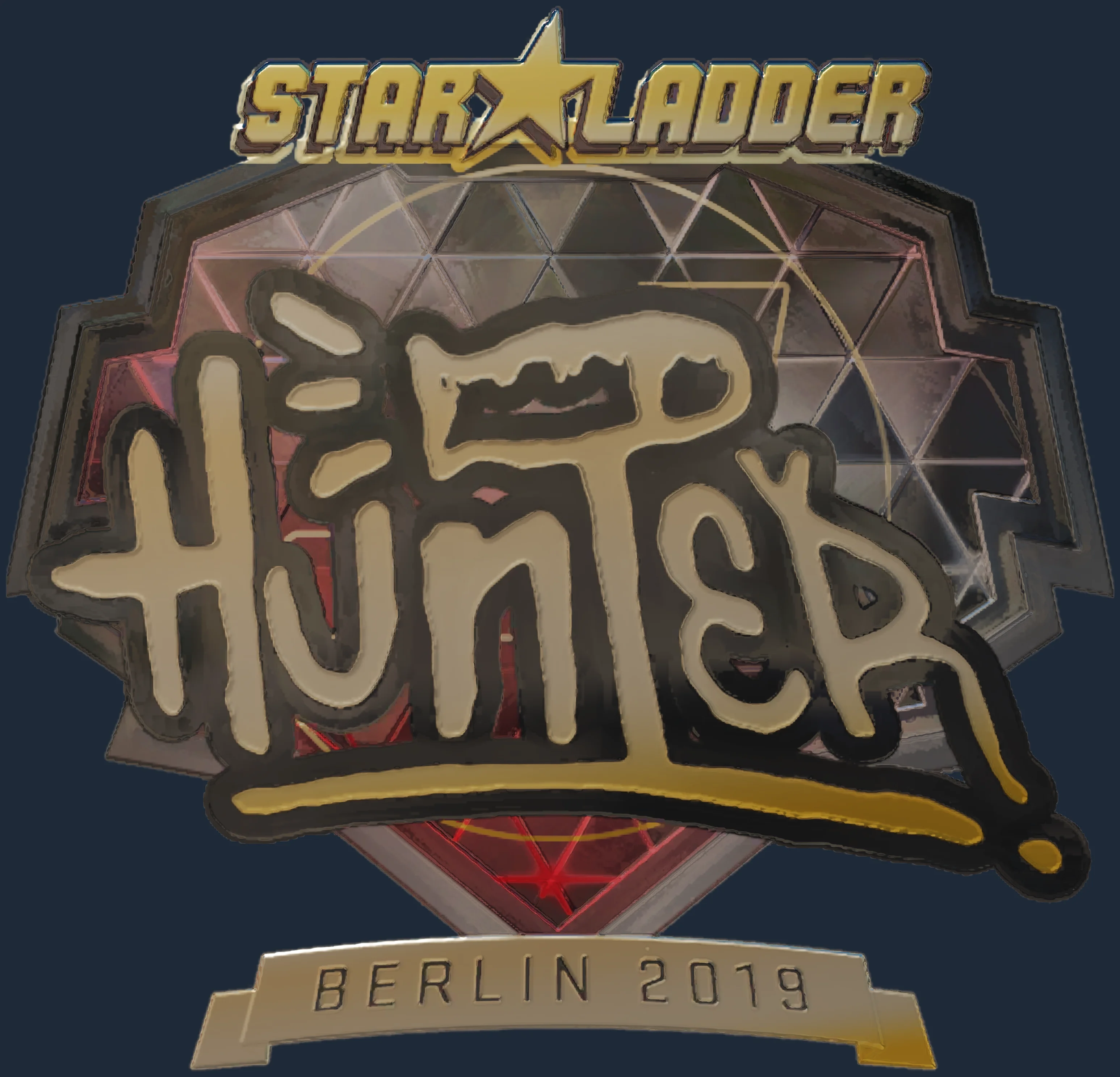 Sticker | huNter- (Gold) | Berlin 2019 Image