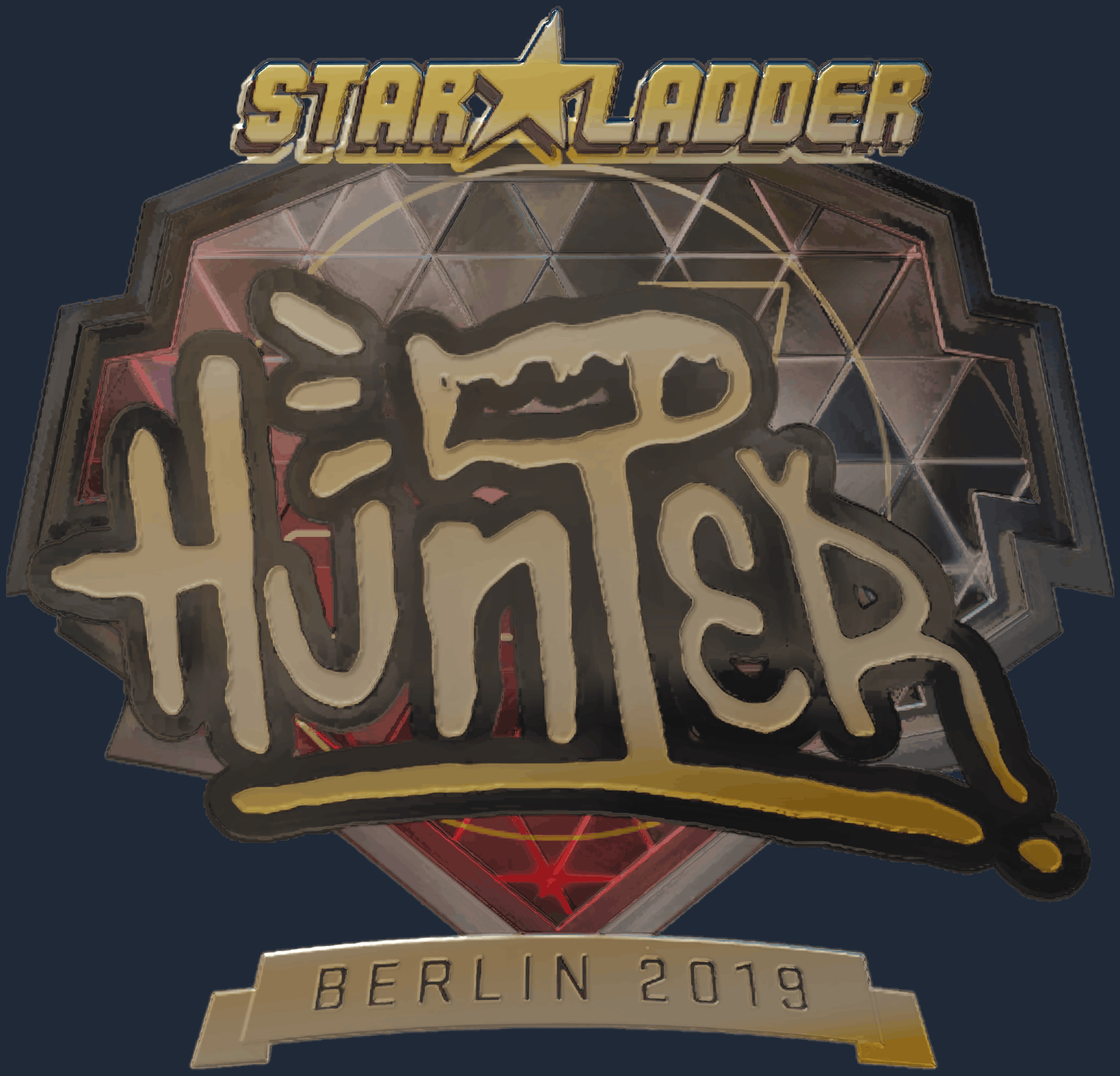 Sticker | huNter- (Gold) | Berlin 2019 Image