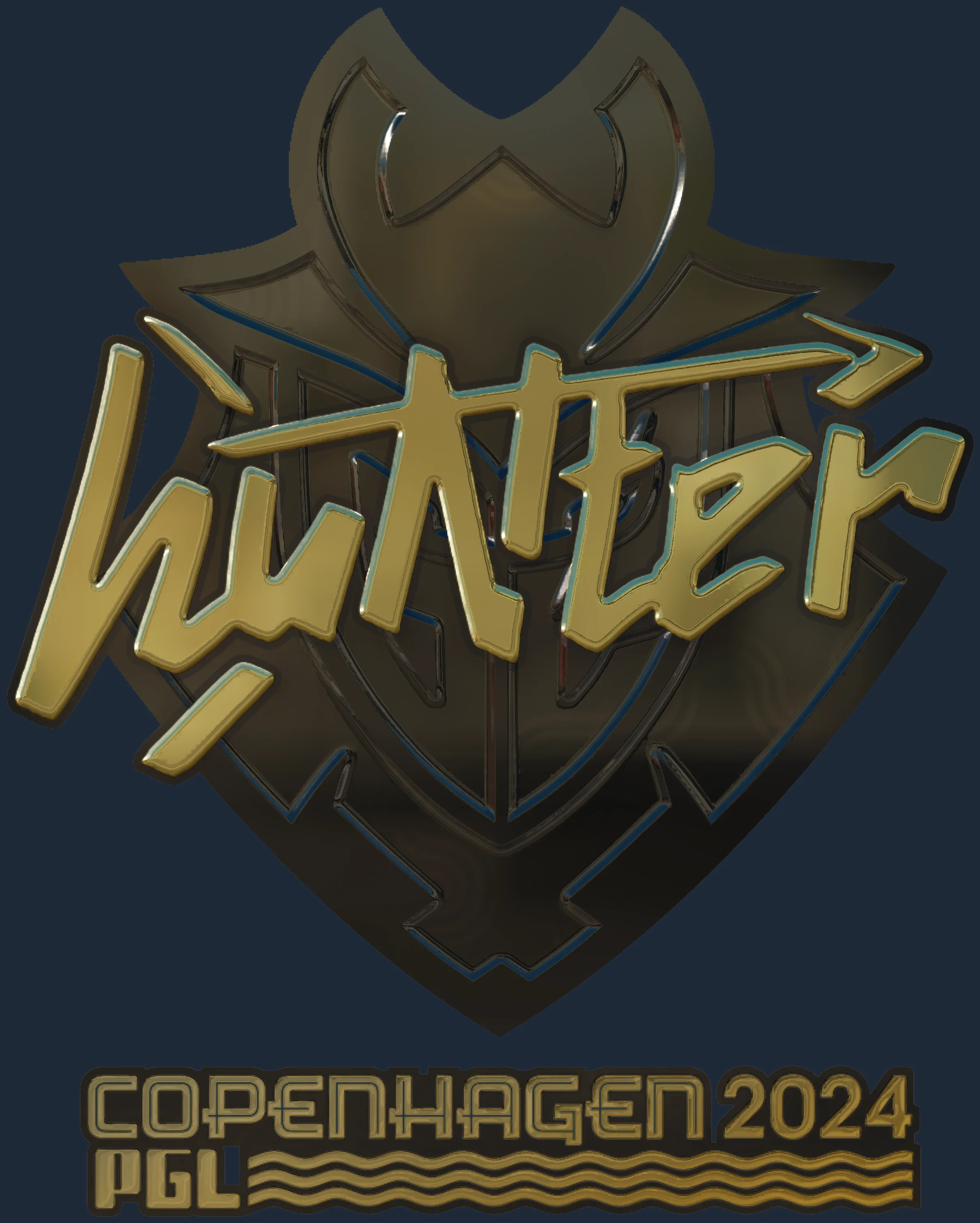 Sticker | huNter- (Gold) | Copenhagen 2024 Image