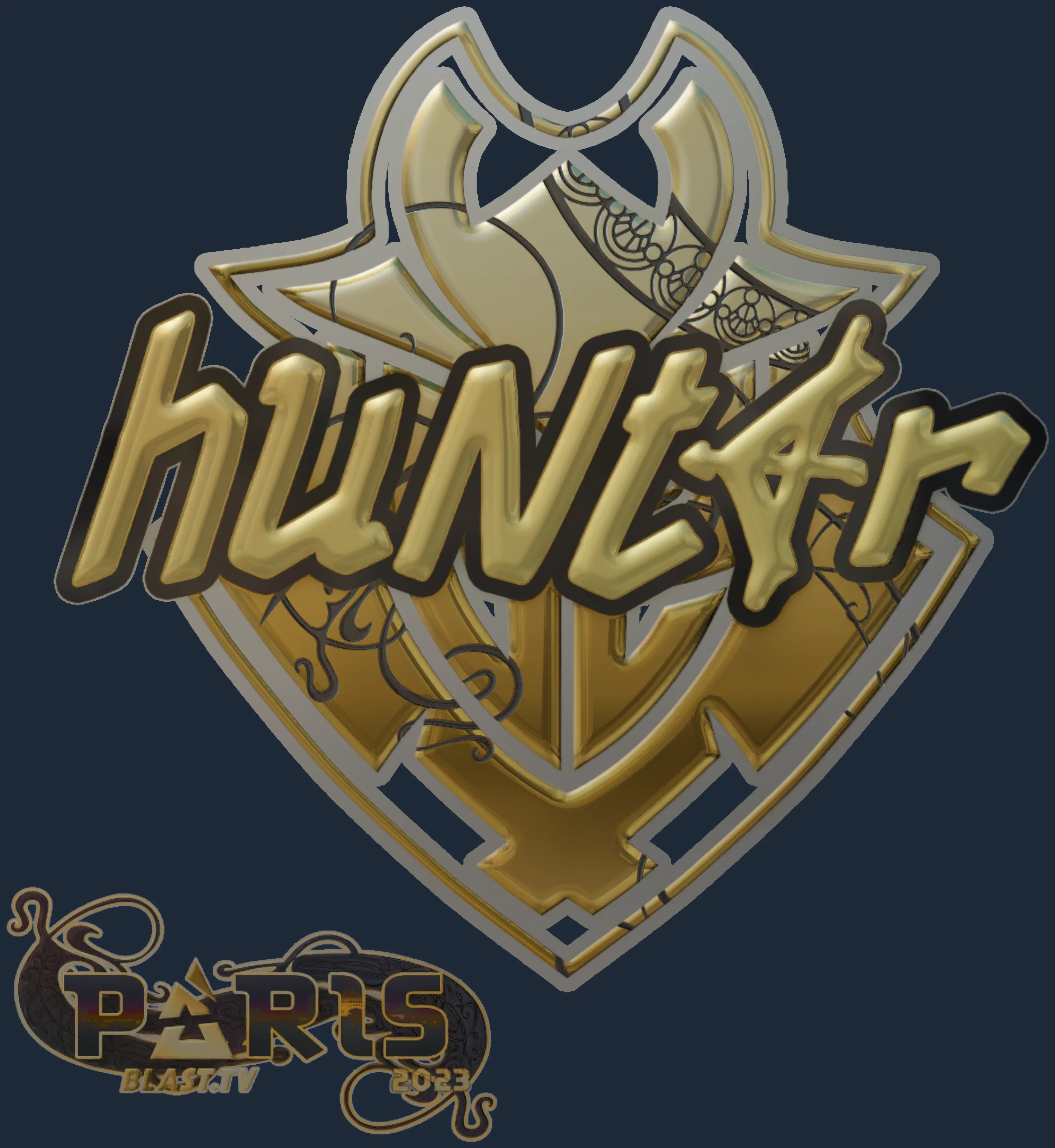 Sticker | huNter- (Gold) | Paris 2023 Image