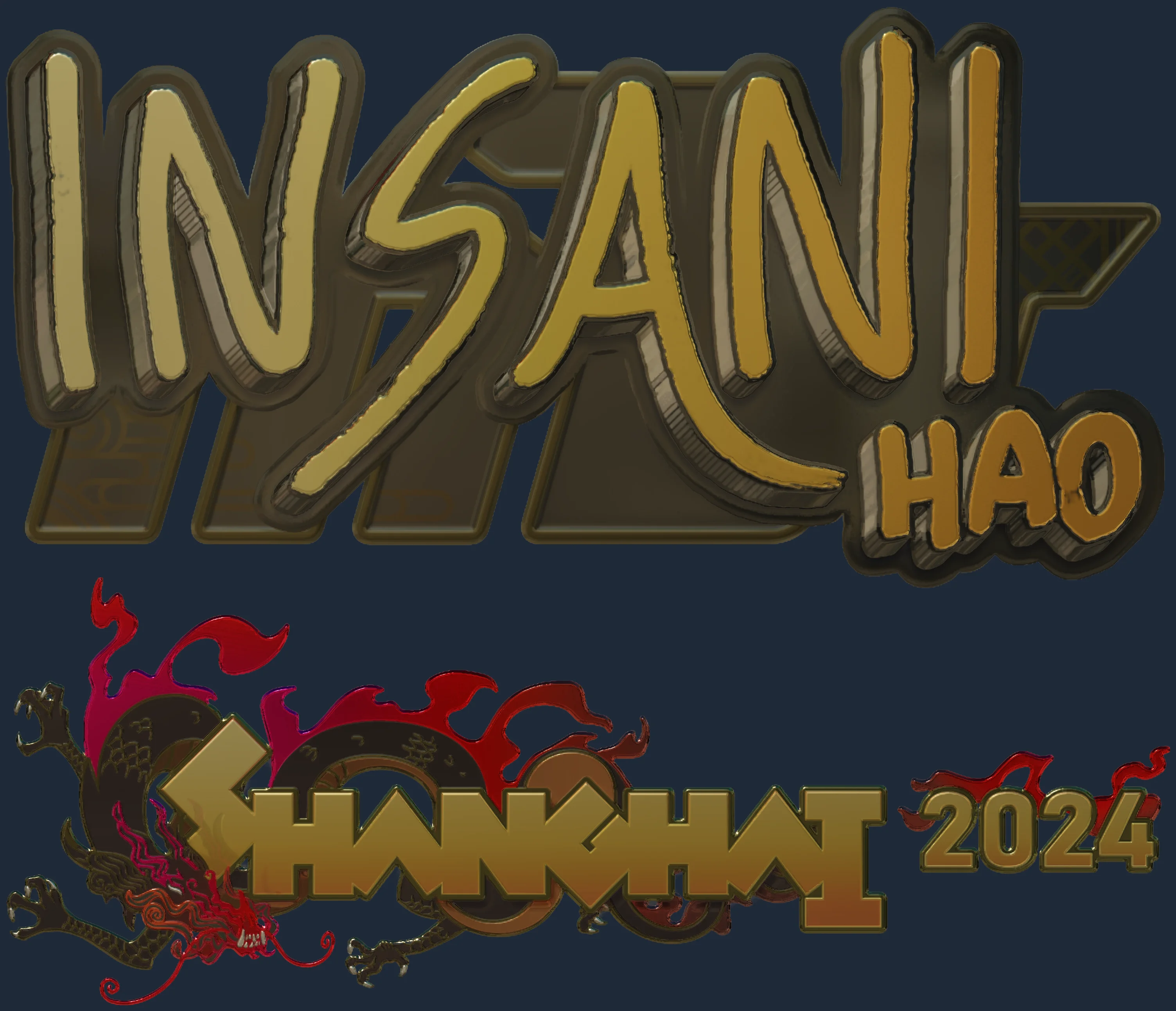 Sticker | insani (Gold) | Shanghai 2024 Image