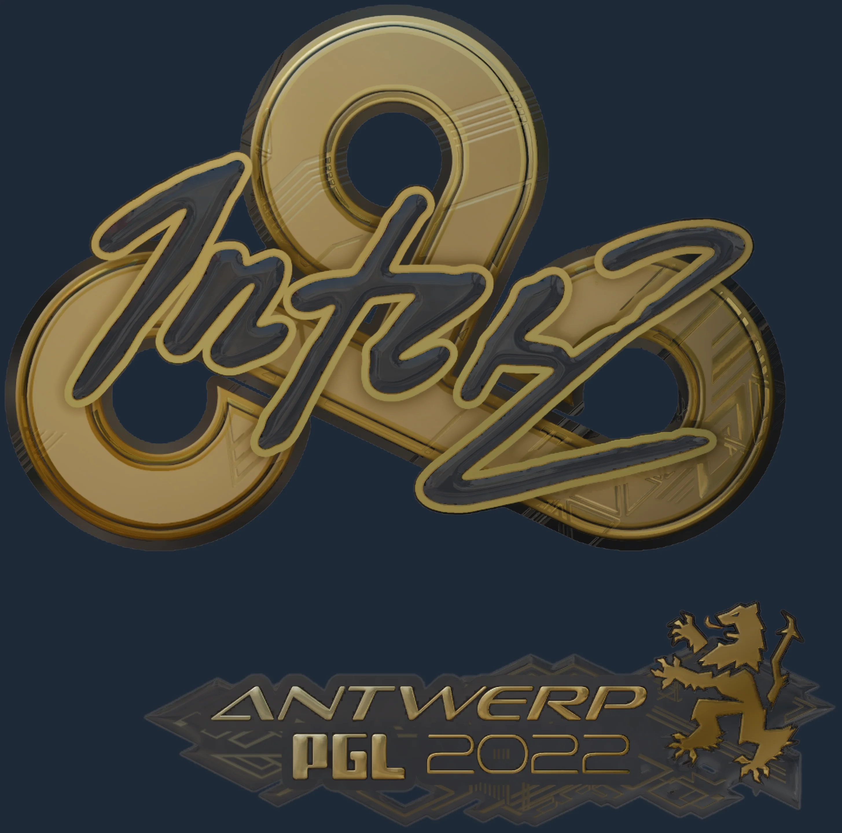 Sticker | interz (Gold) | Antwerp 2022 Image